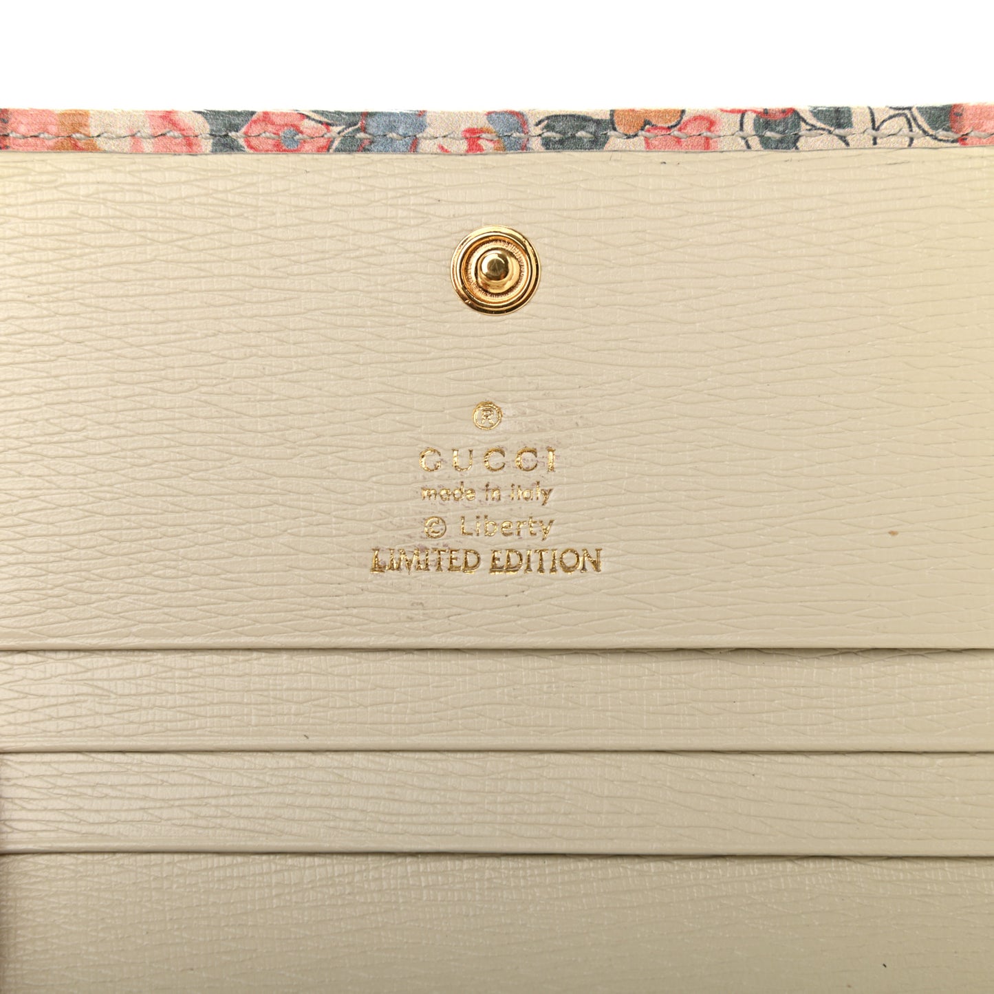 X LIBERTY OF LONDON Calfskin Infinity Abbey Horsebit 1955 Card Case Wallet Perfect Pink Ivory