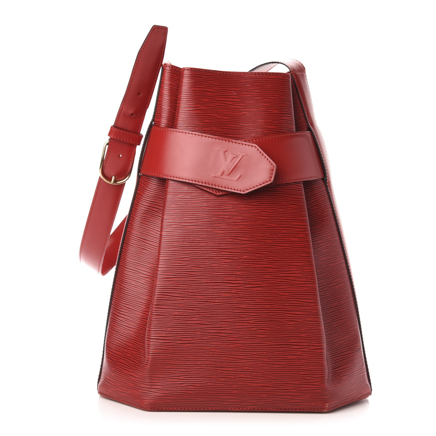 Louis Vuitton Epi Sac D'Epaule GM Castillan Red 3 of 11