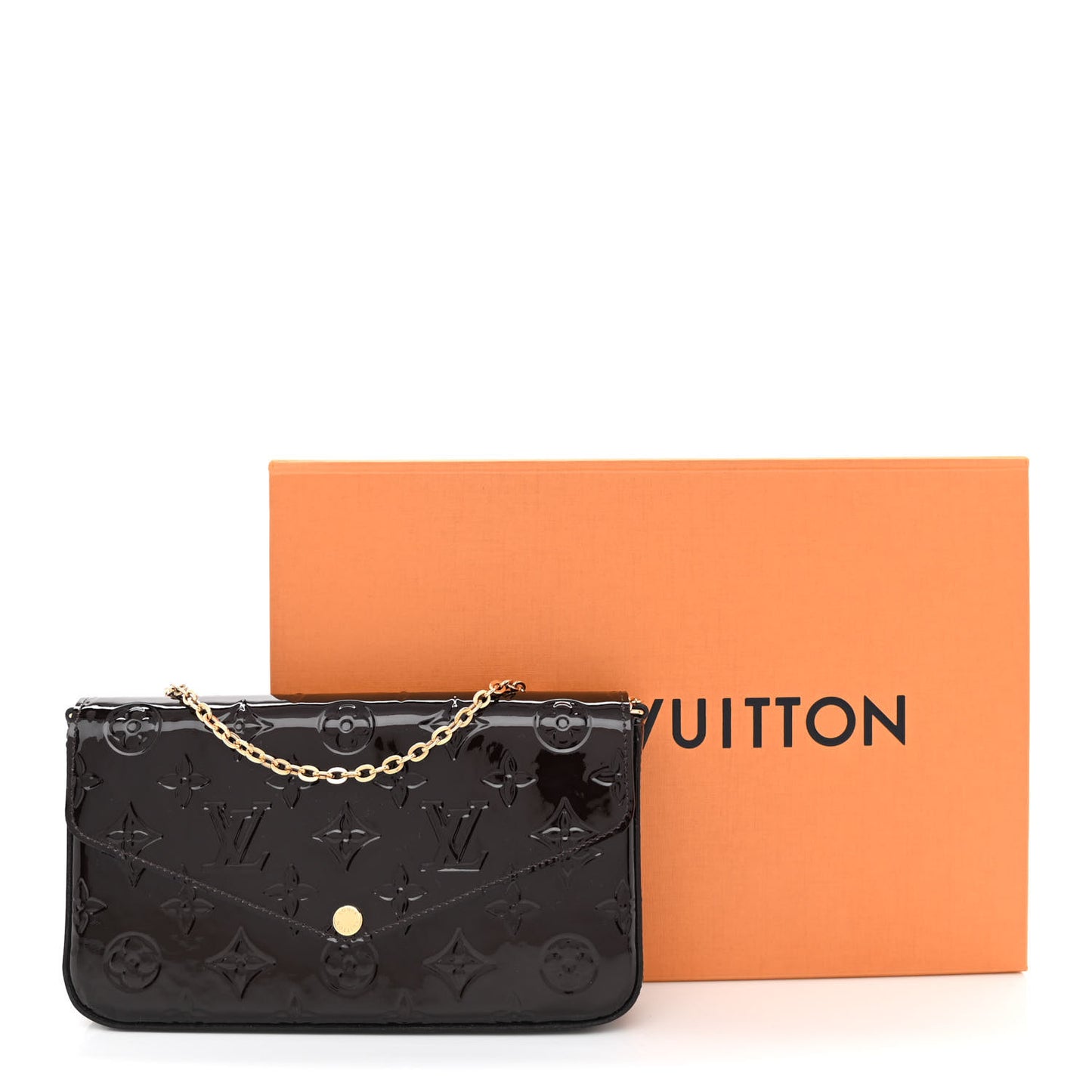 Vernis Pochette Felicie Chain Wallet Amarante
