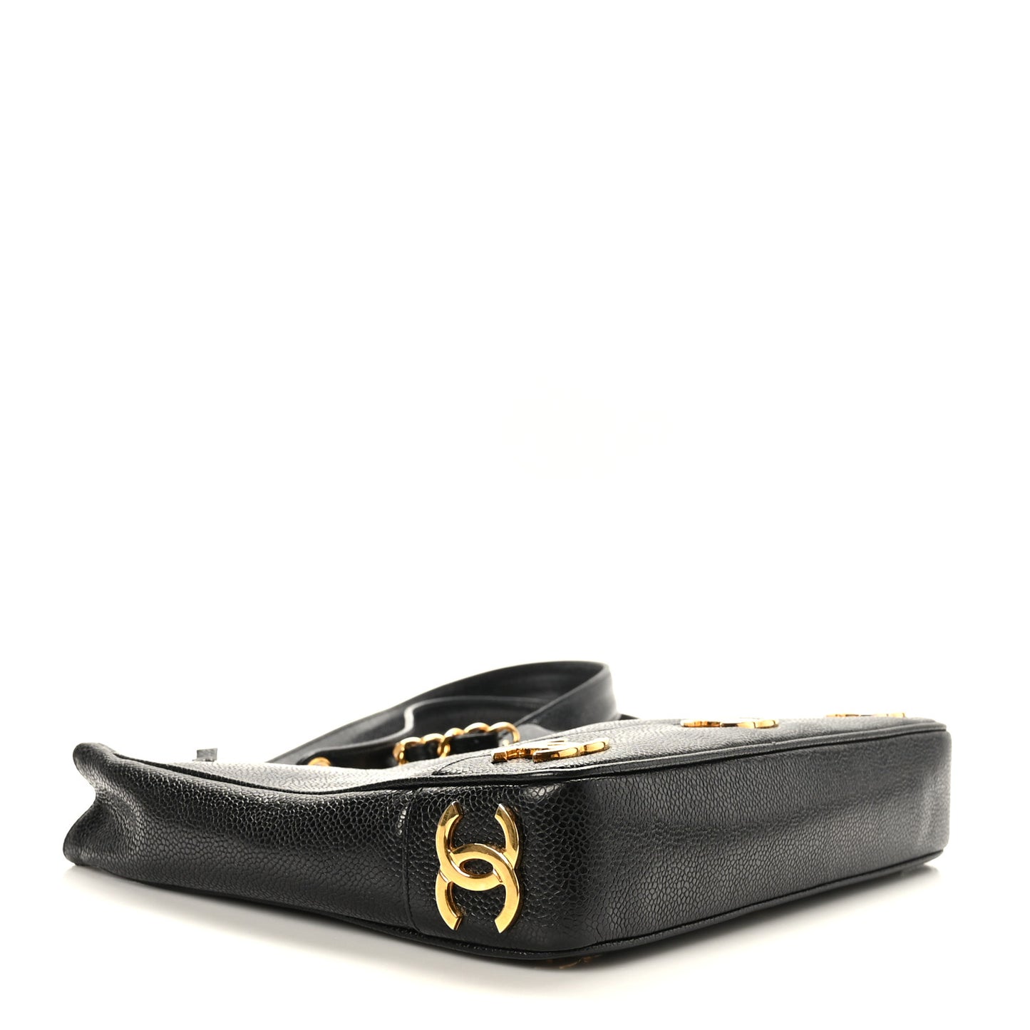 Caviar CC Shoulder Bag Black