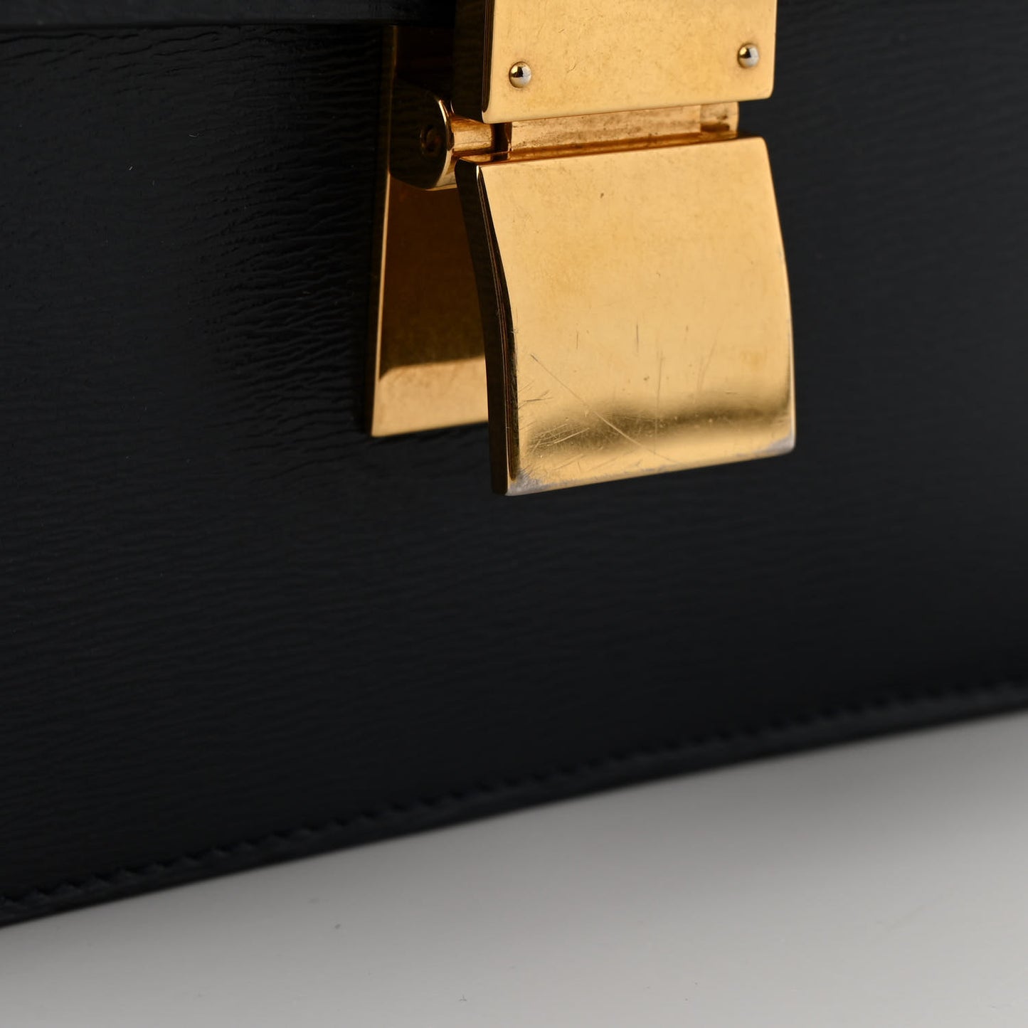 Liege Calfskin Medium Classic Box Flap Bag Dark Blue