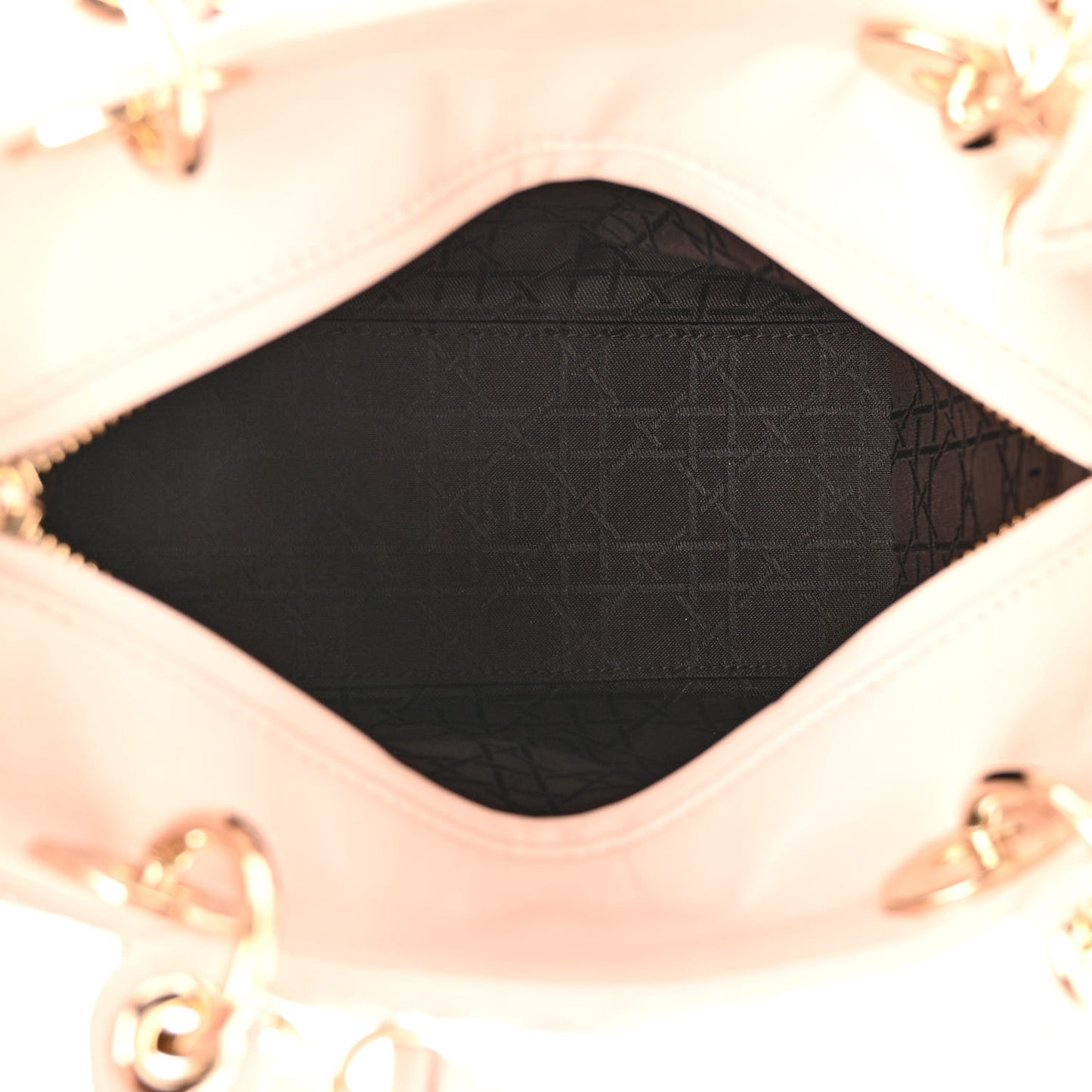 Lambskin Cannage Medium Lady Dior Light Pink