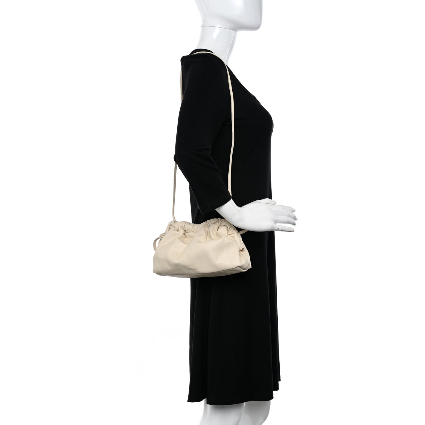 Lambskin Mini Cloud Clutch Pearl