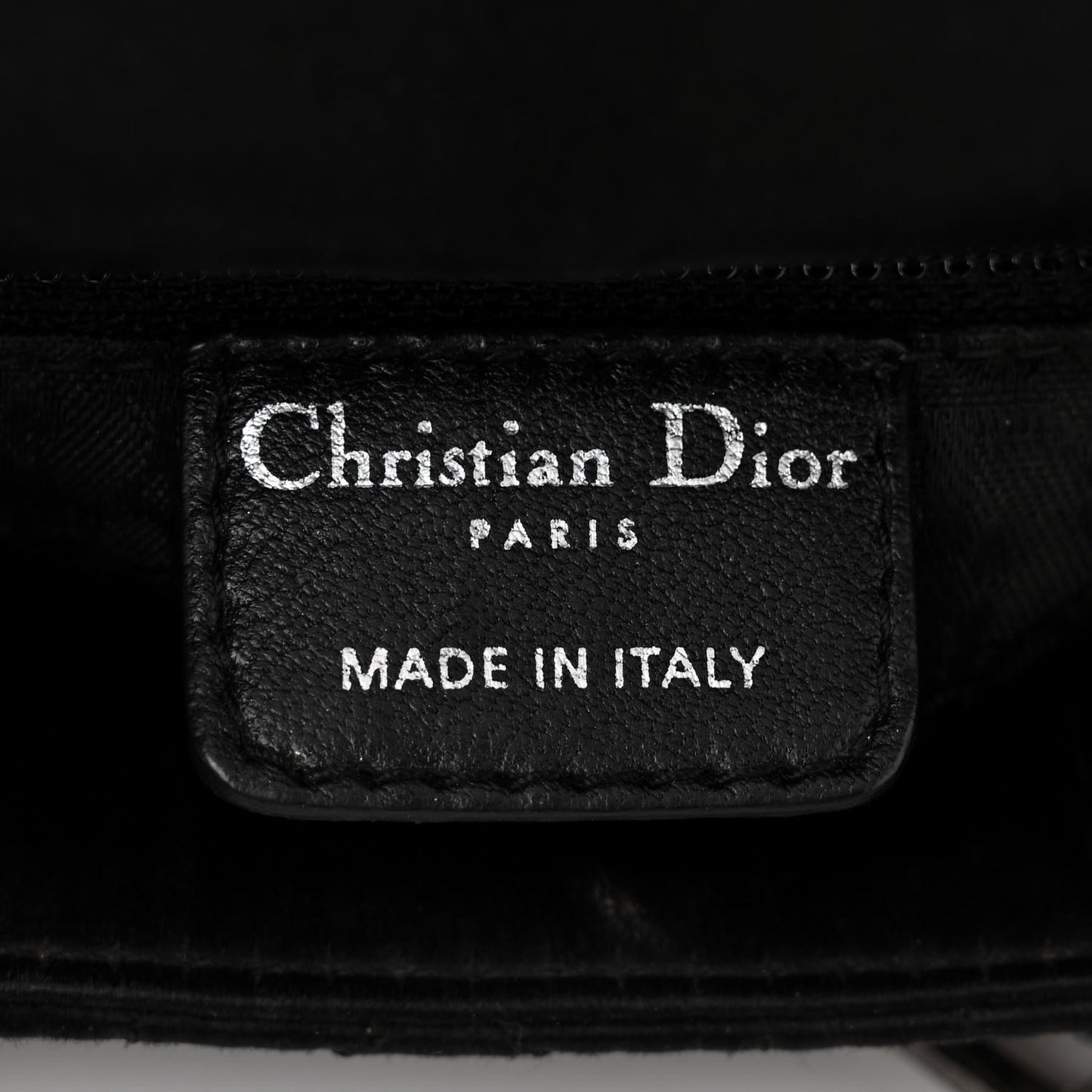 Satin Cannage Mini Lady Dior Black
