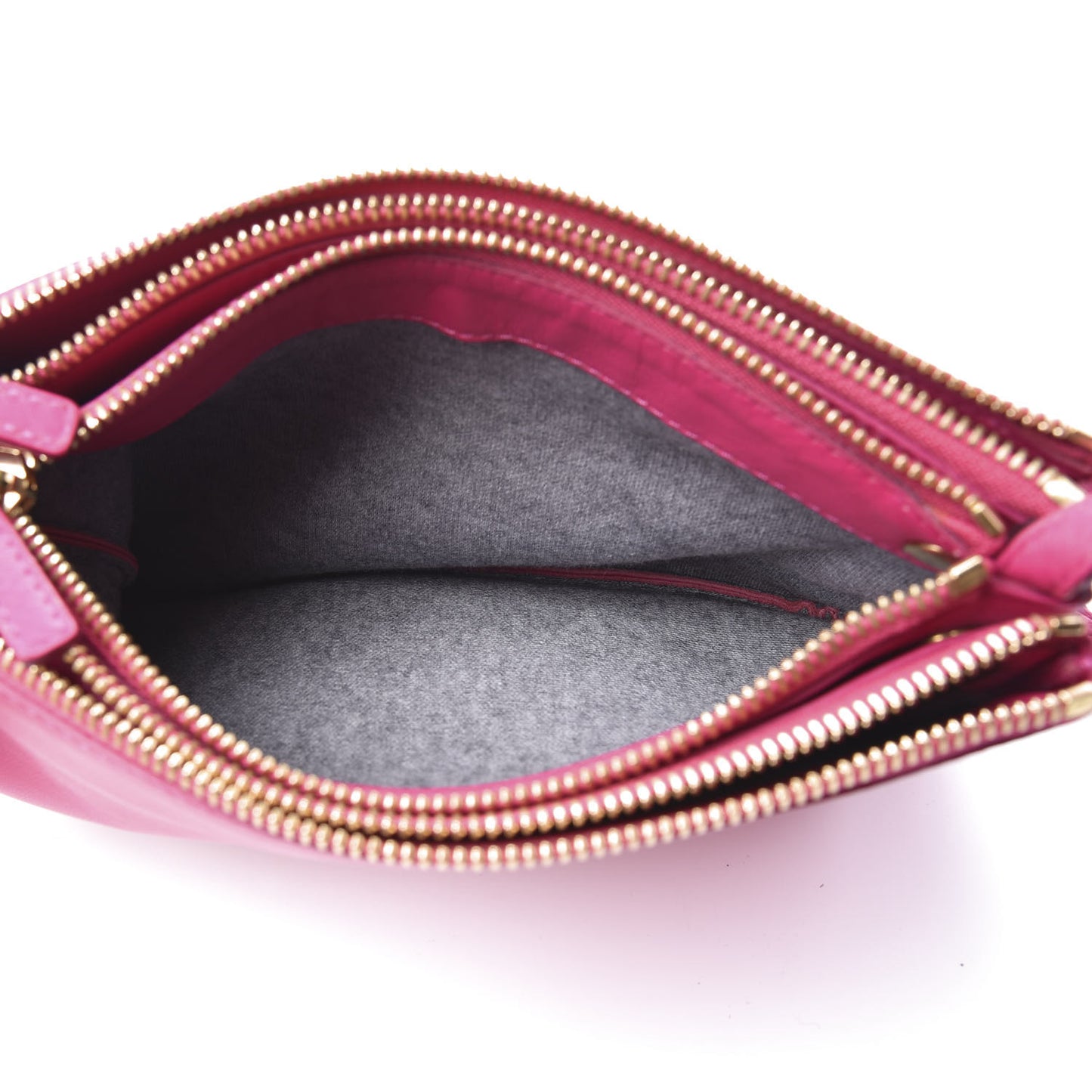 Lambskin Small Trio Crossbody Bag Fuchsia