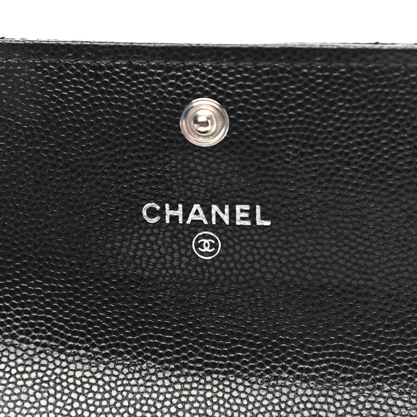 Caviar Quilted My Everything Flap Card Holder Wallet Black