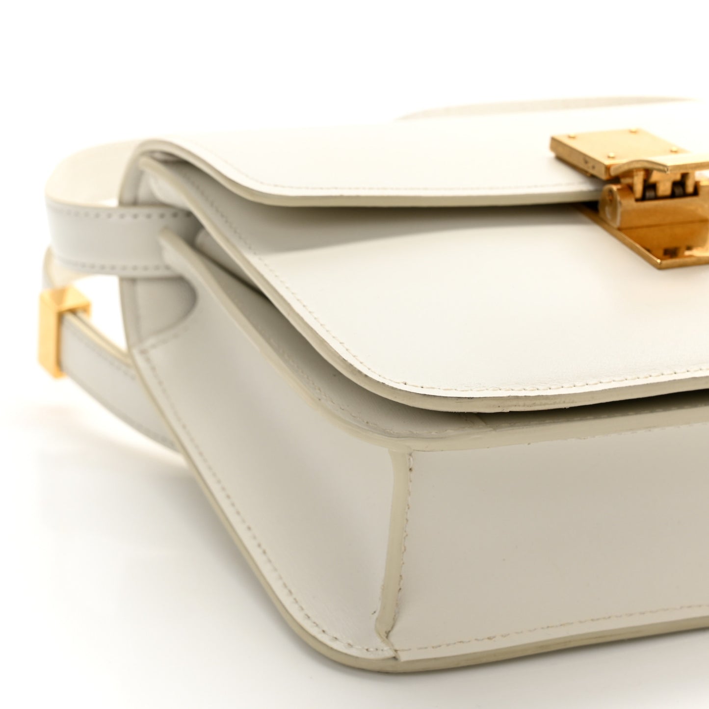 Box Calfskin Teen Classic Box Flap Bag White