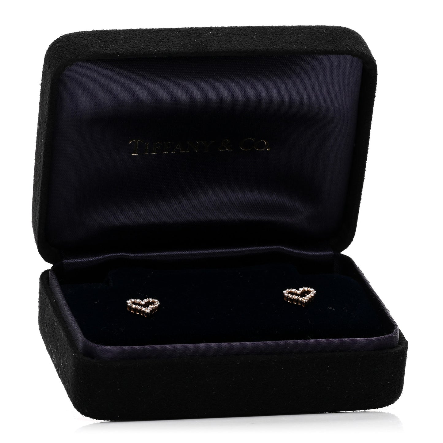 18K Rose Gold Diamond Extra Mini Heart Earrings