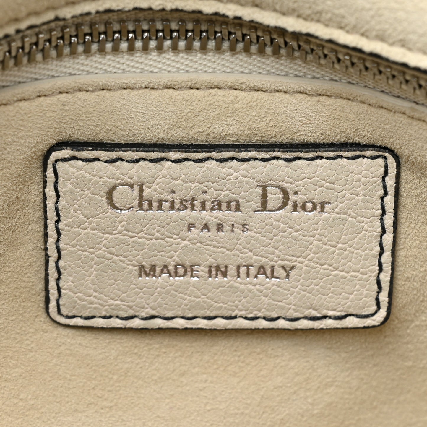 Canyon Grained Lambskin Large Lady Dior Off White