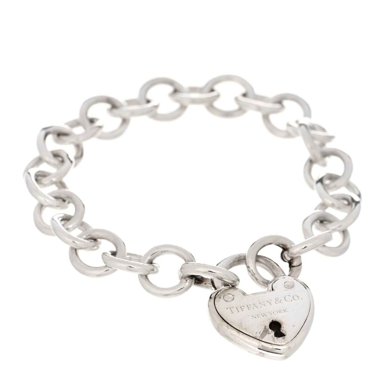 Sterling Silver Heart Lock Bracelet