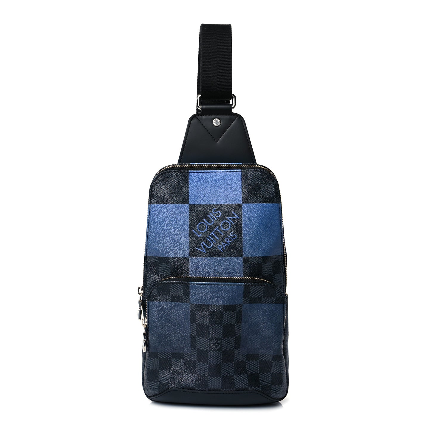 Damier Graphite Giant Avenue Sling Backpack Blue