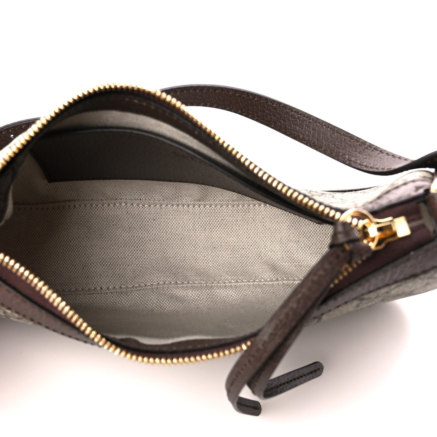 GG Supreme Monogram Textured Dollar Calfskin Small Ophidia Hobo Beige Ebony New Acero