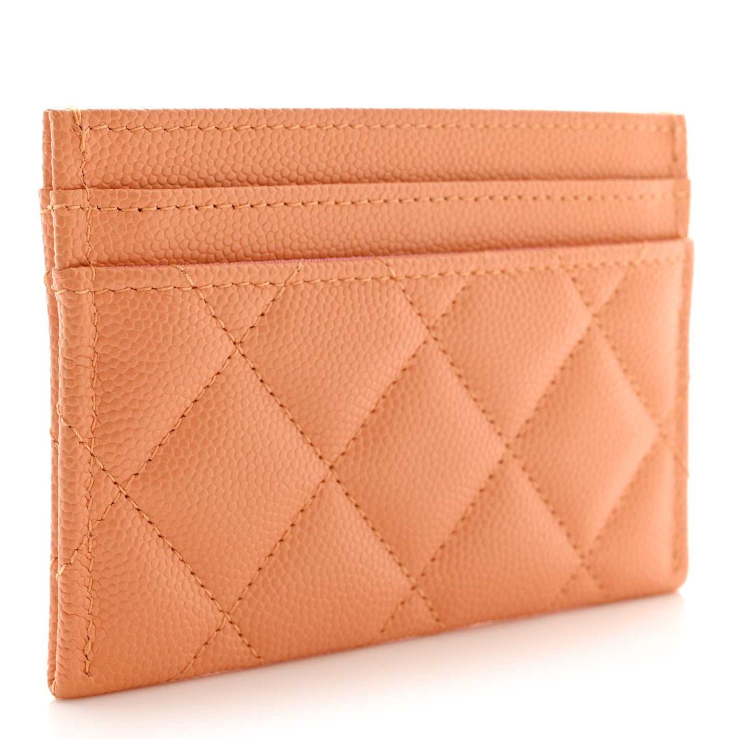 Caviar Flashy CC Quilted Card Holder Orange Pink
