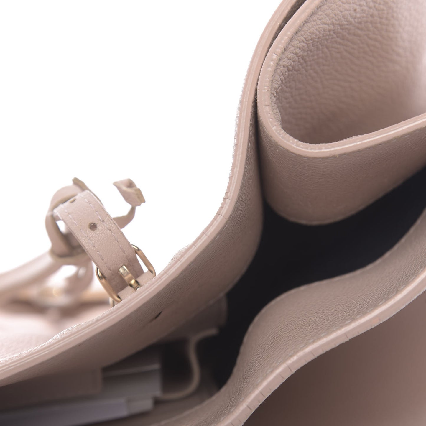 Grained Calfskin Gold Metallic Edge Hardware Papier A4 Tote Rose Poudre