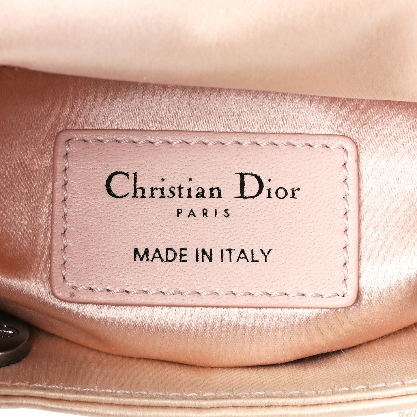 Satin Beaded Floral Embroidered Mini Lady Dior Pink
