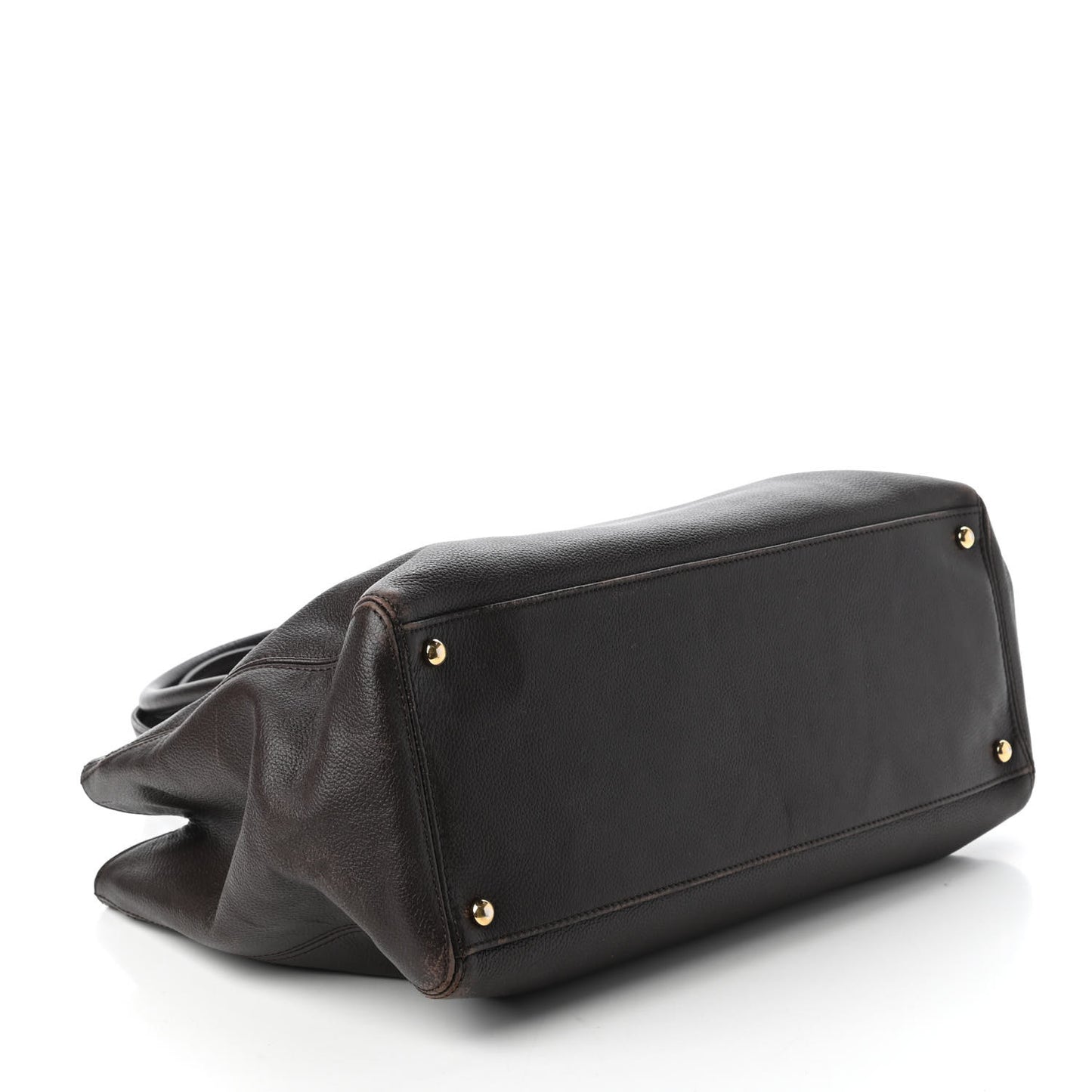 Calfskin Cerf Executive Shopper Tote Brown