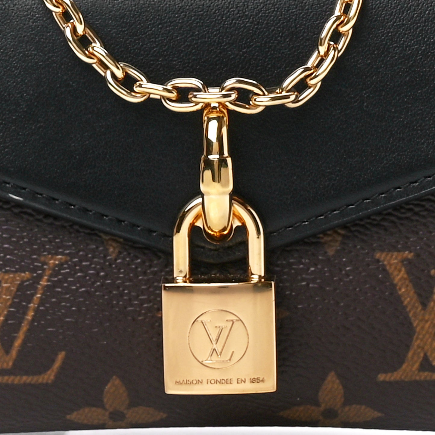 Monogram Padlock On Strap Black
