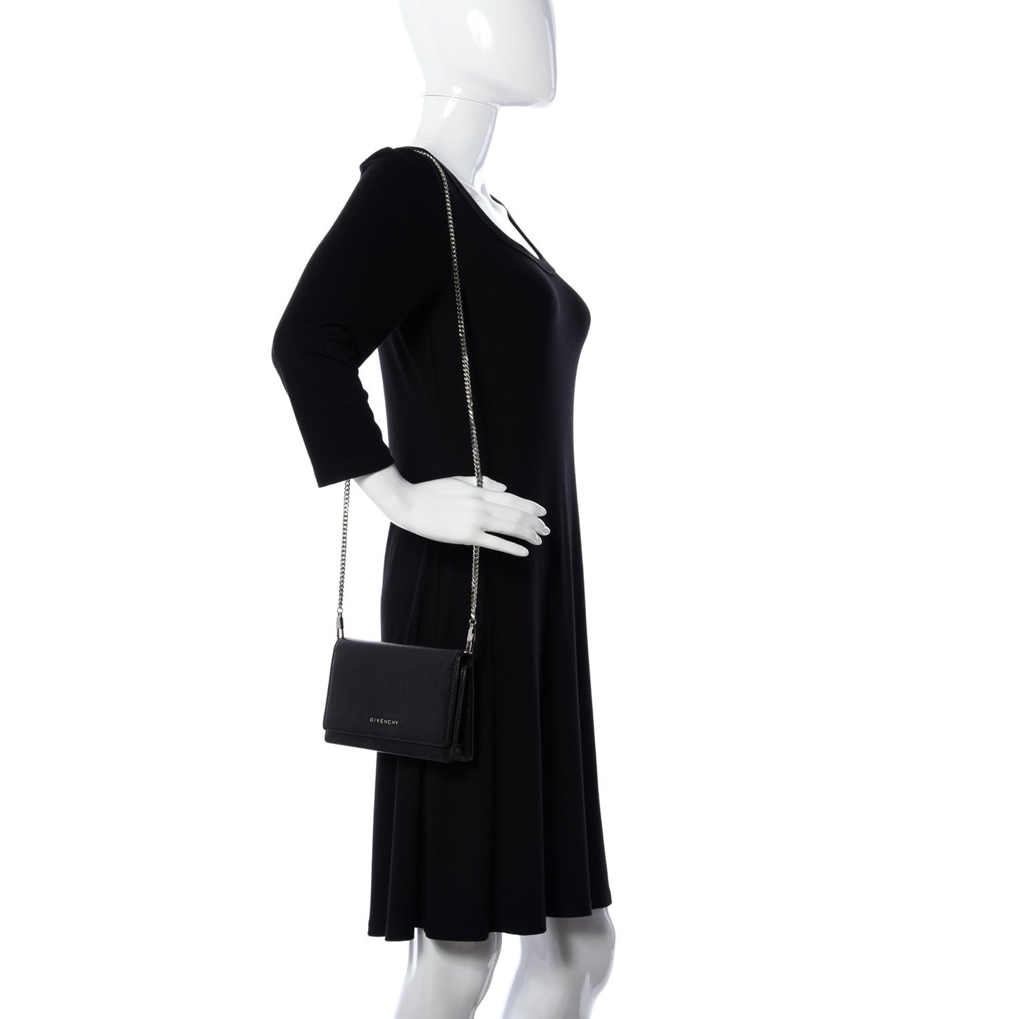 Sugar Goatskin Pandora Chain Wallet Black