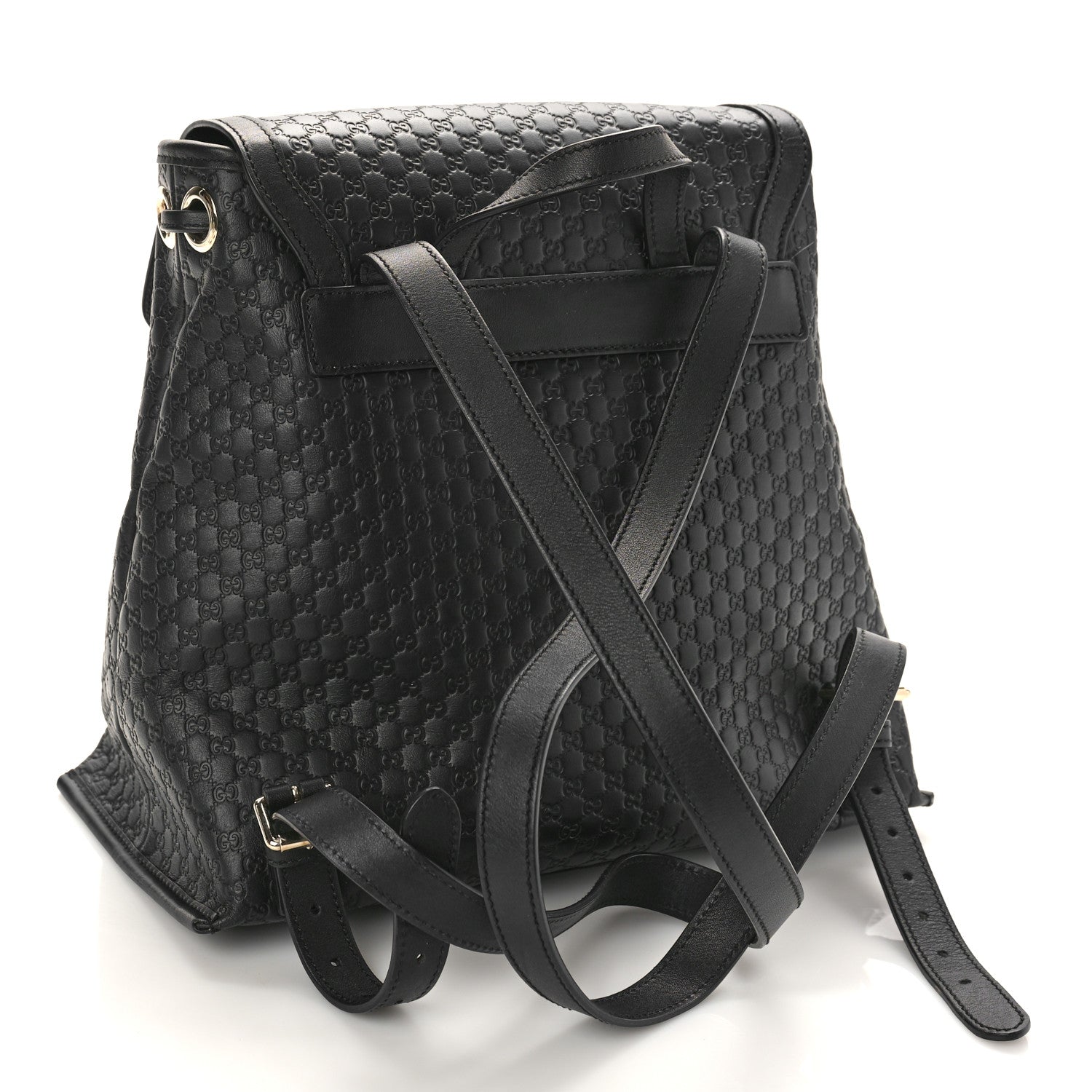 Gucci Microguccissima Drawstring Backpack Black 3 of 9