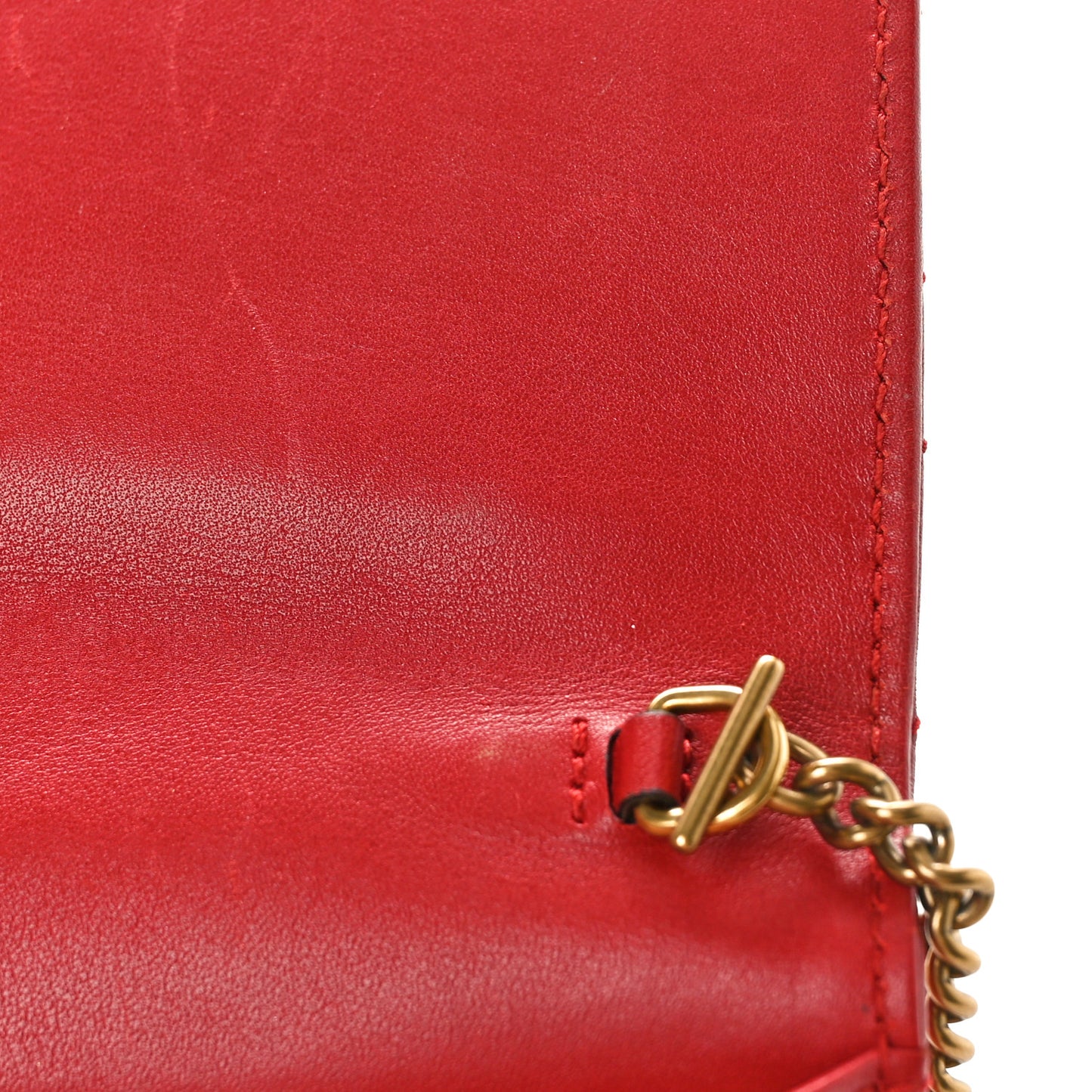 Calfskin Matelasse GG Marmont Mini Bag Hibiscus Red