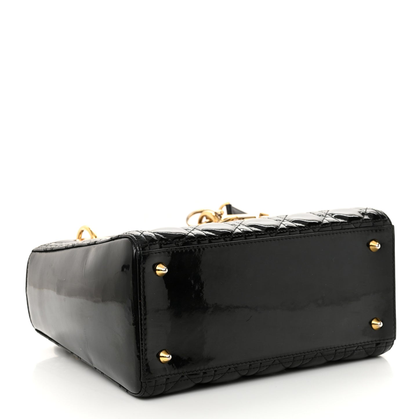 Patent Cannage Medium Lady Dior Black