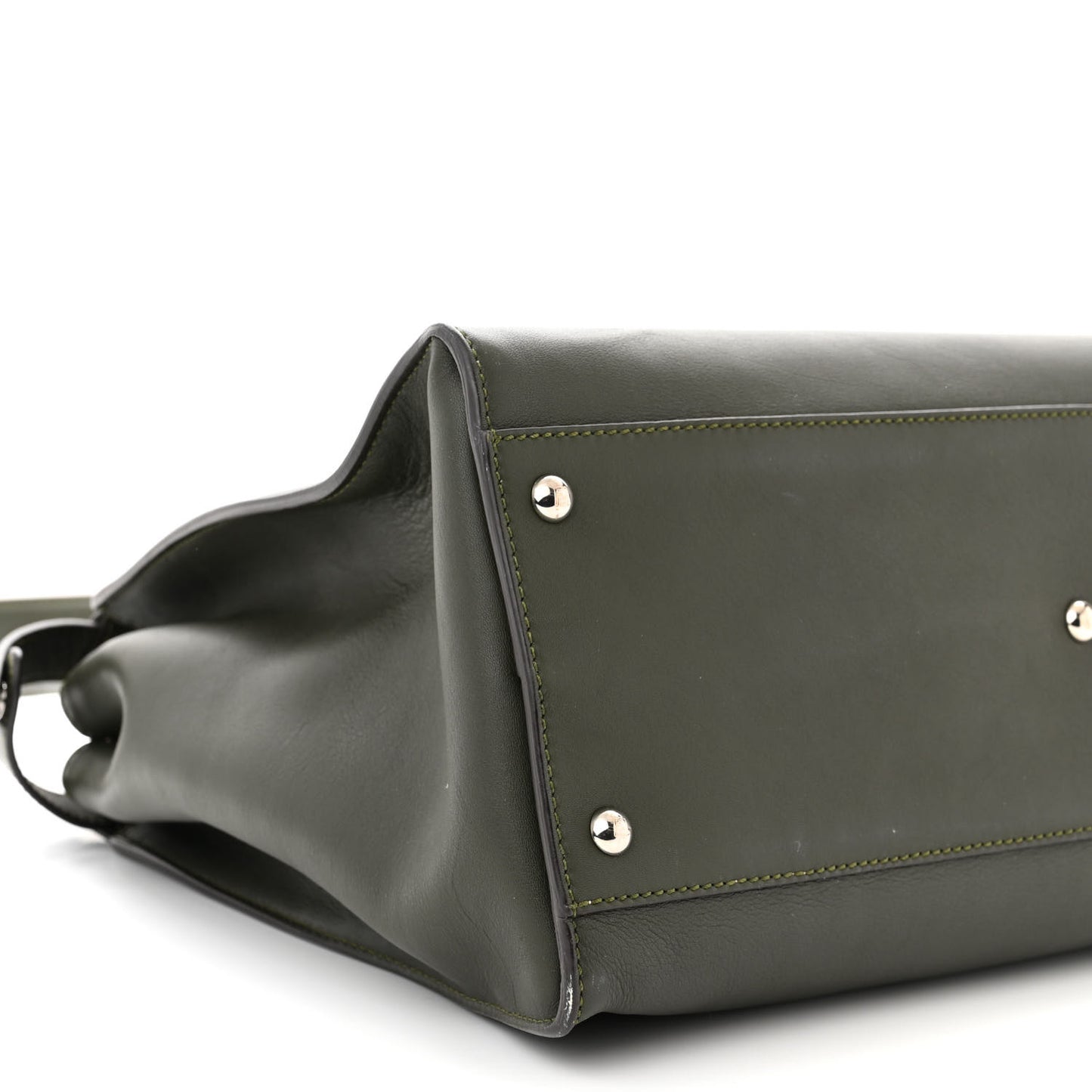 Vitello Seta Shiny Nappa Large Peekaboo Iconic Satchel Verde Prato