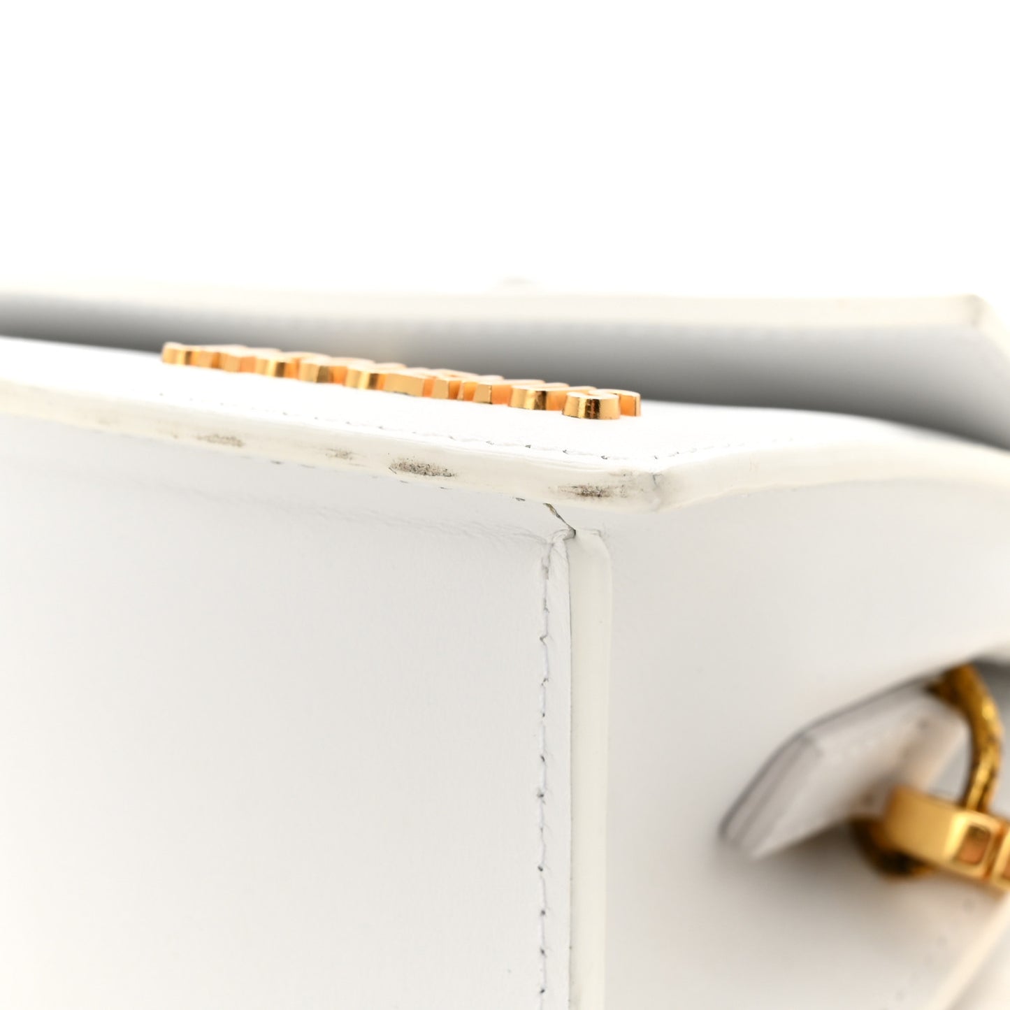 Smooth Calfskin Le Chiquito Noeud White