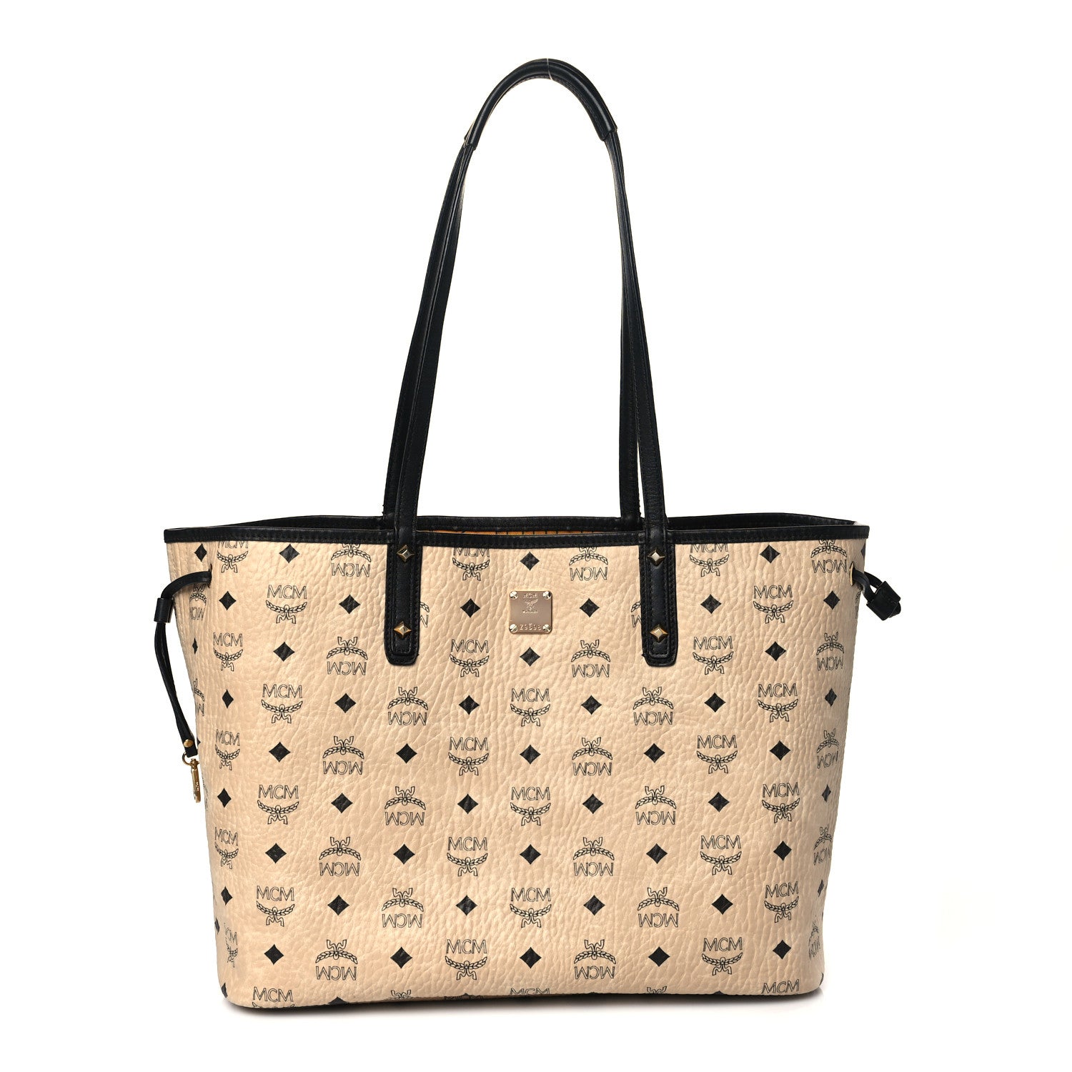 MCM Visetos Medium Liz Reversible Shopper Tote Beige 3 of 19