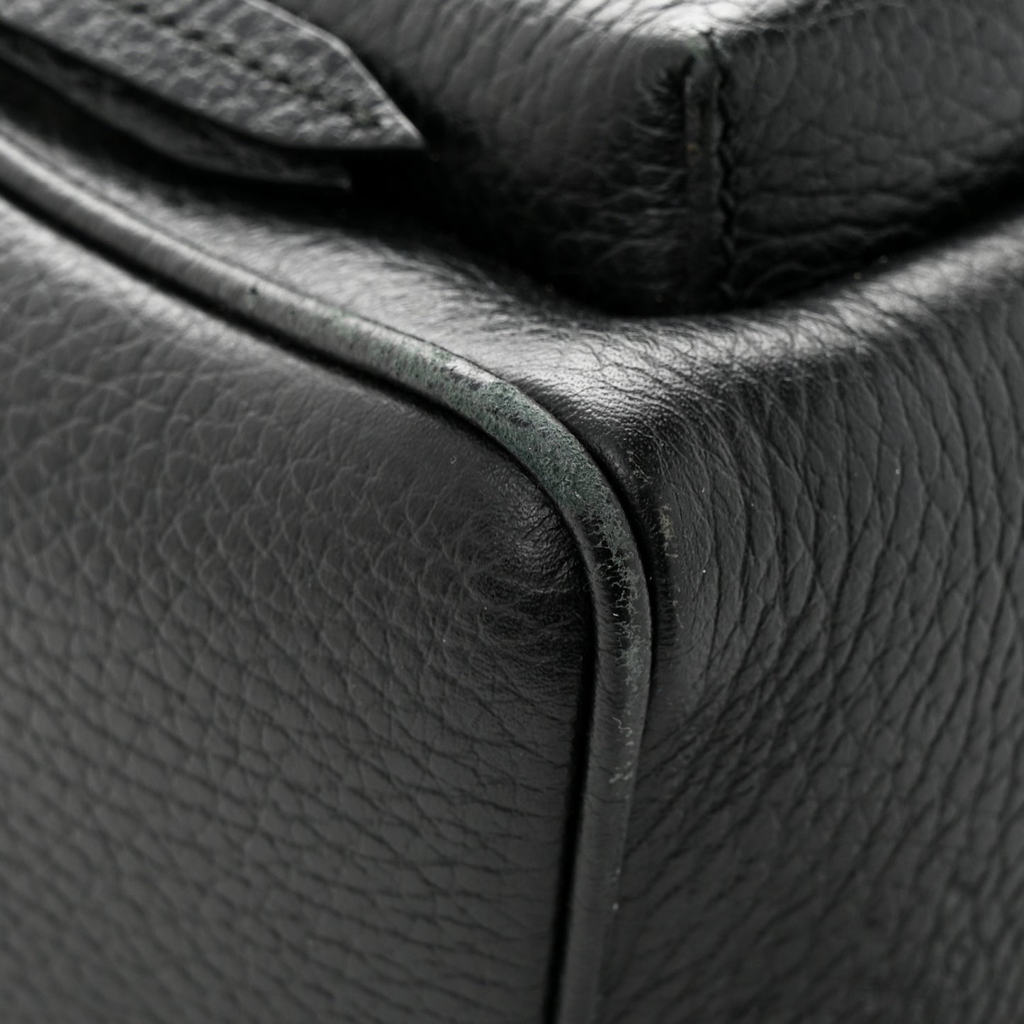 Pebbled Calfskin Soho Chain Backpack Black