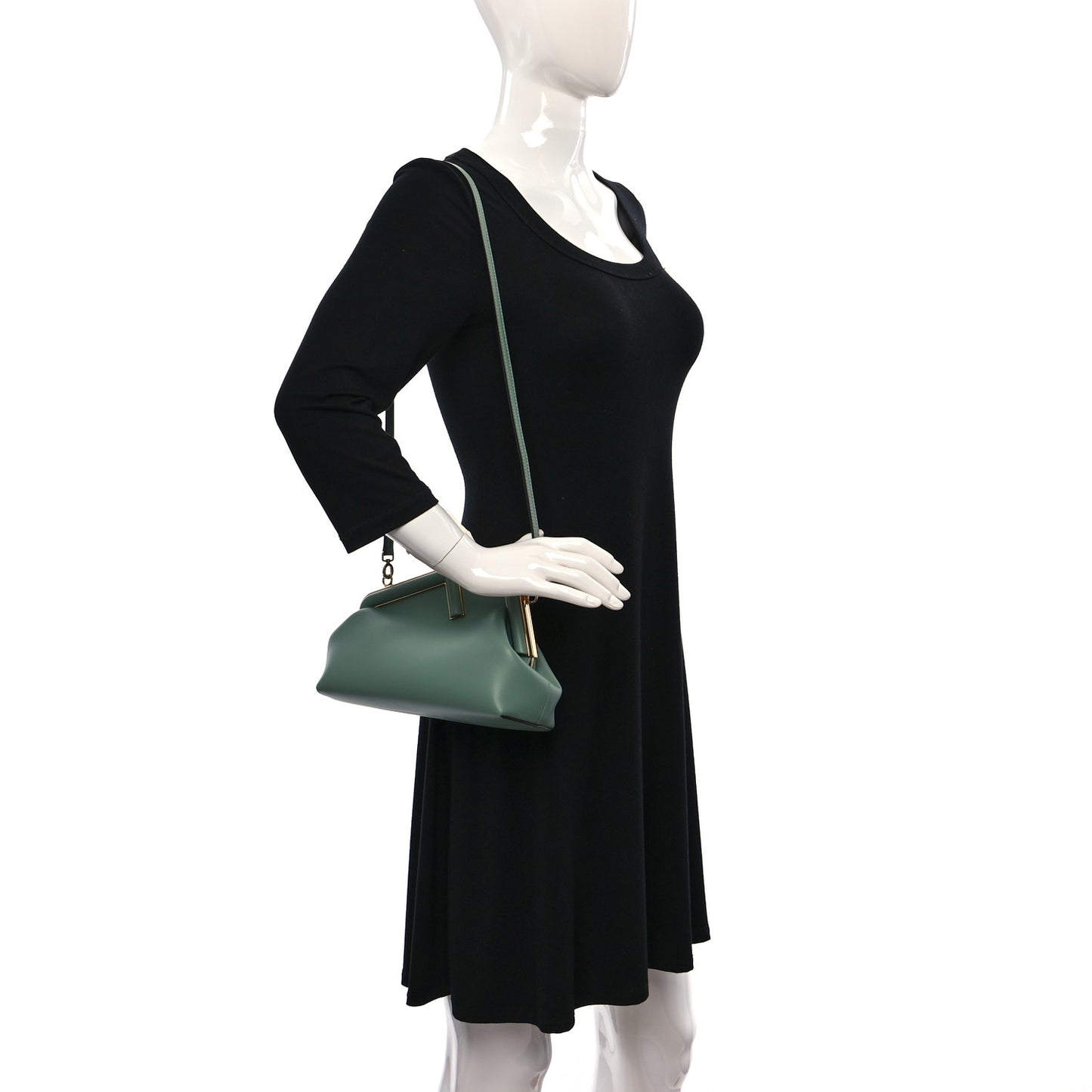 Shiny Nappa Small Fendi First Menta