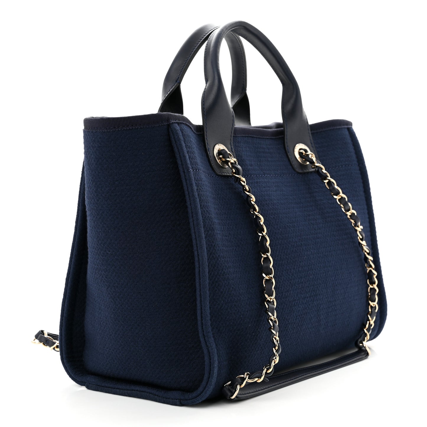 Mixed Fibers Small Deauville Tote Navy