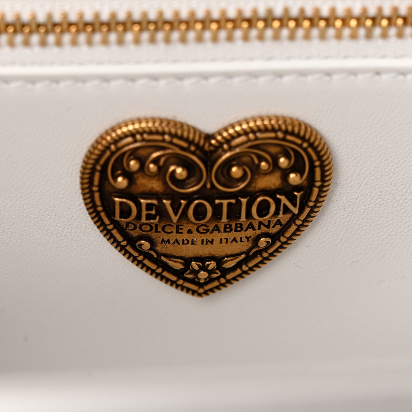 Lambskin Medium Devotion Crossbody Bag White