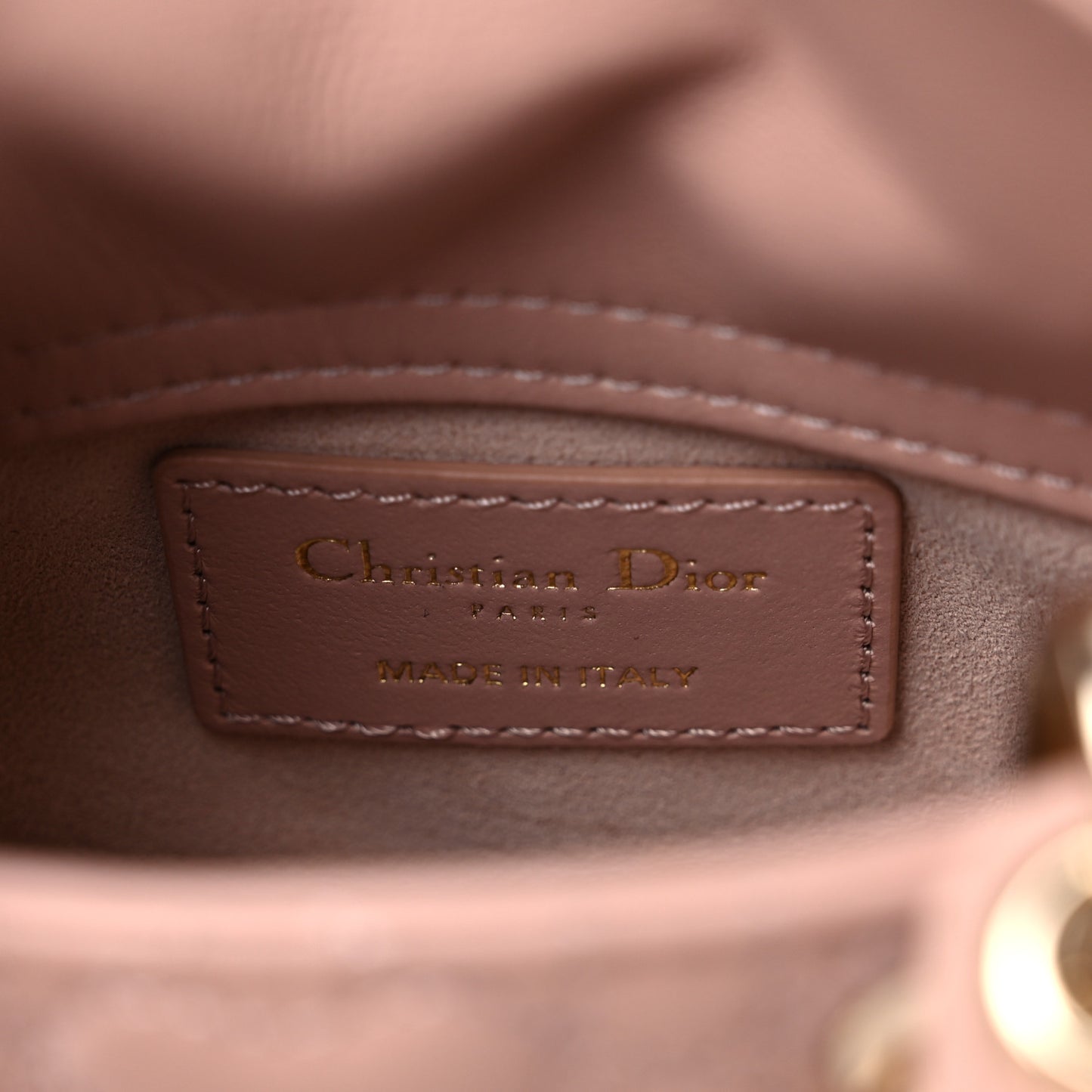 Lambskin Cannage Micro DiorAmour Lady Dior Pink
