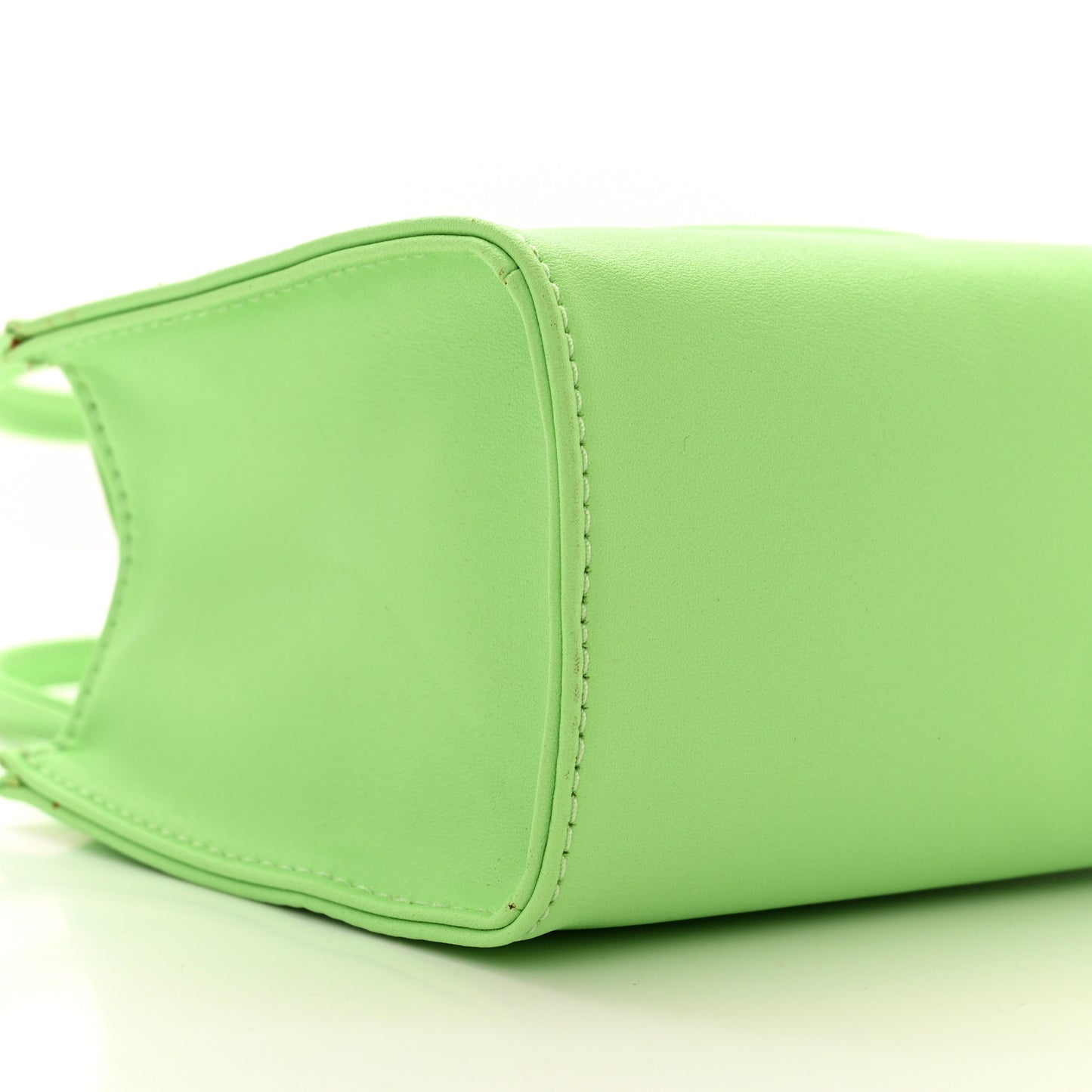 Vegan Leather Small Shopping Bag Double Mint