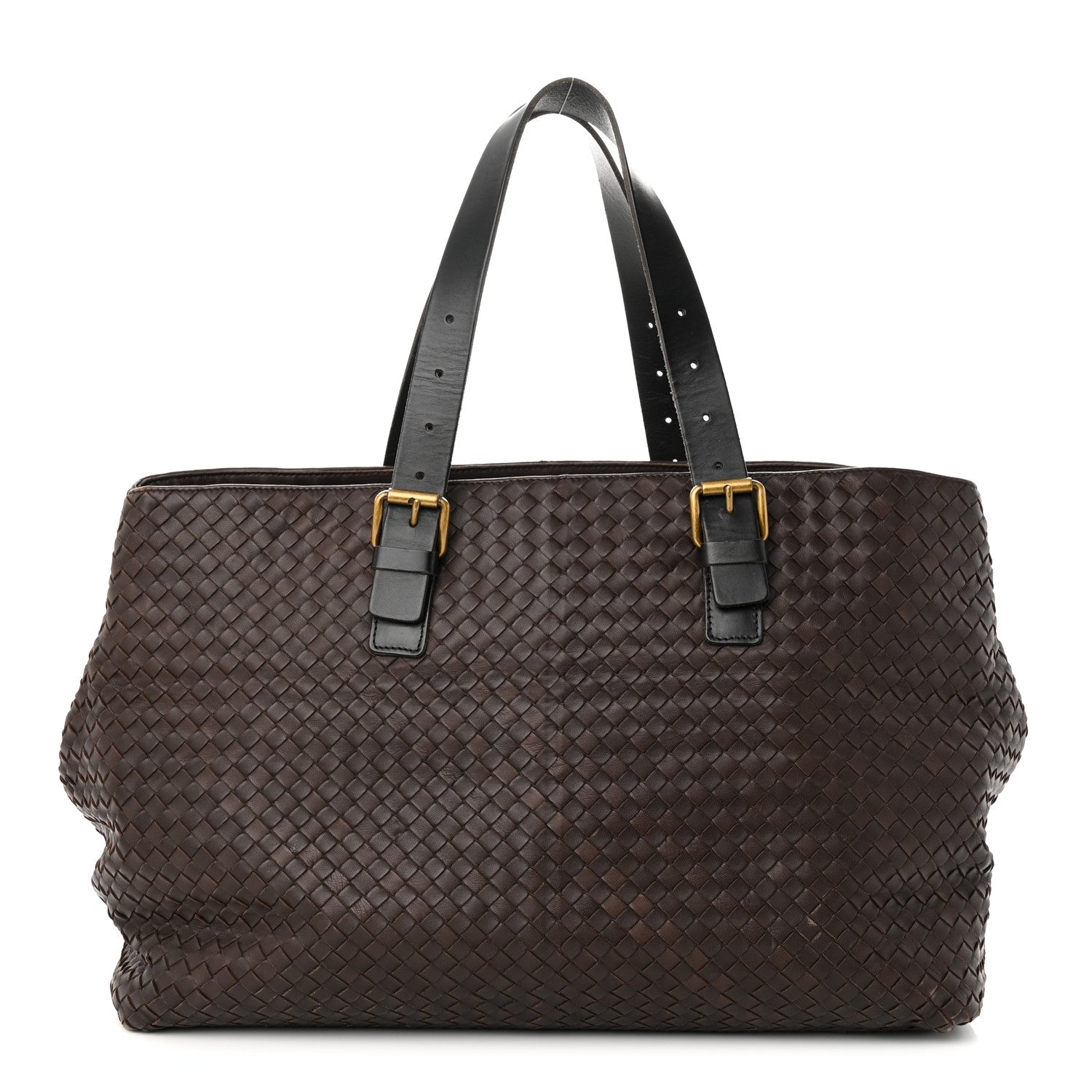Bottega Veneta Intrecciato Light Calf Shopper Tote Ebano 1 of 15