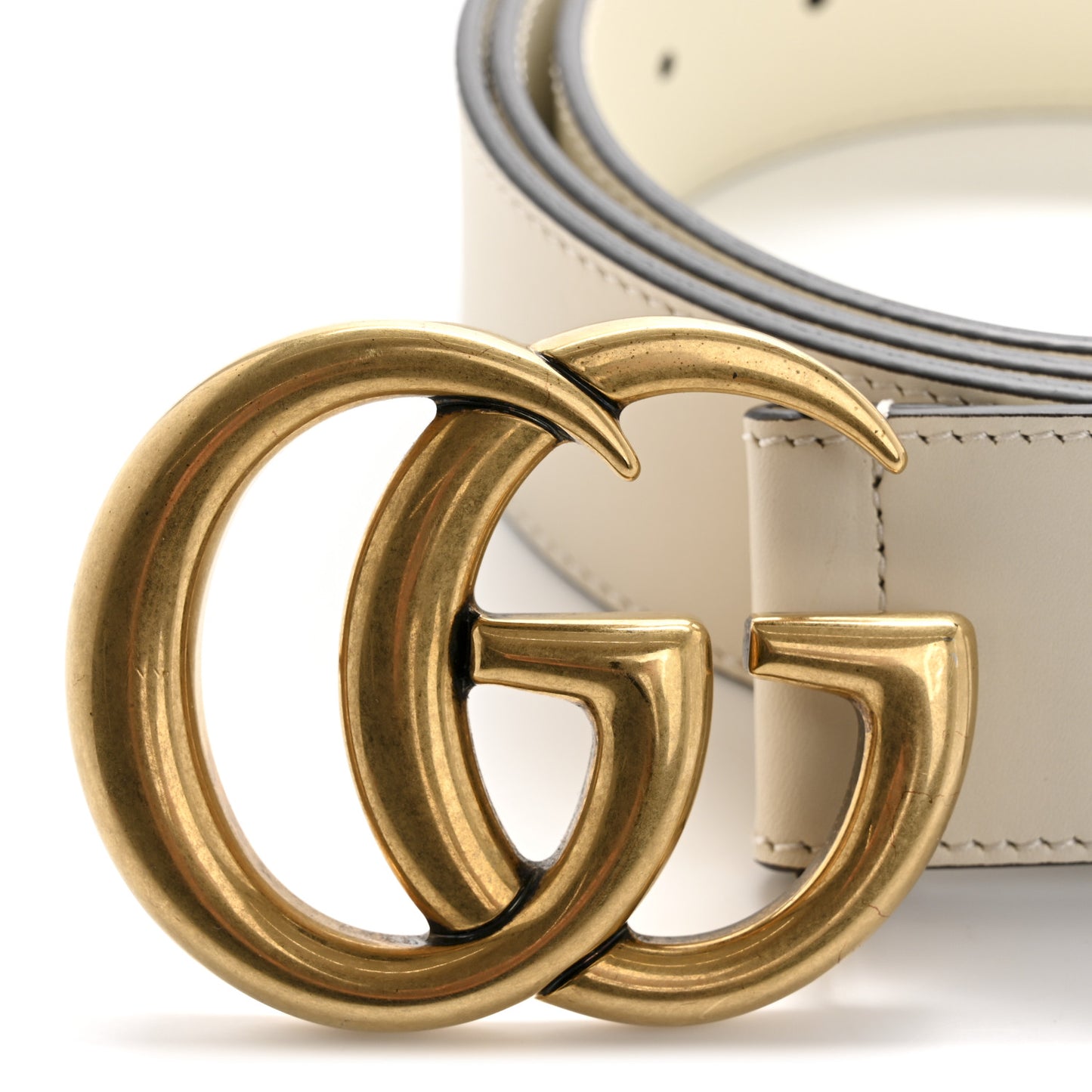 Calfskin Double G 40mm Belt 115 46 Mystic White