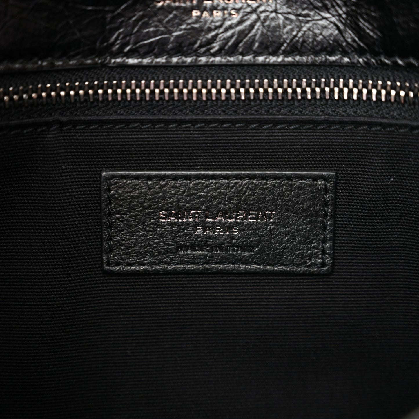 Crinkled Calfskin Matelasse Monogram Medium Niki Chain Satchel Black