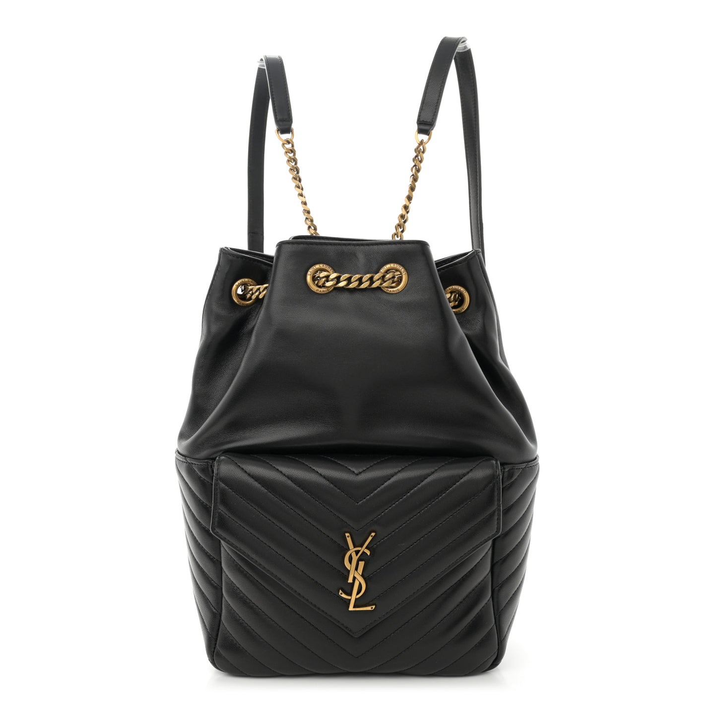 Lambskin Matelasse Monogram Joe Backpack Black