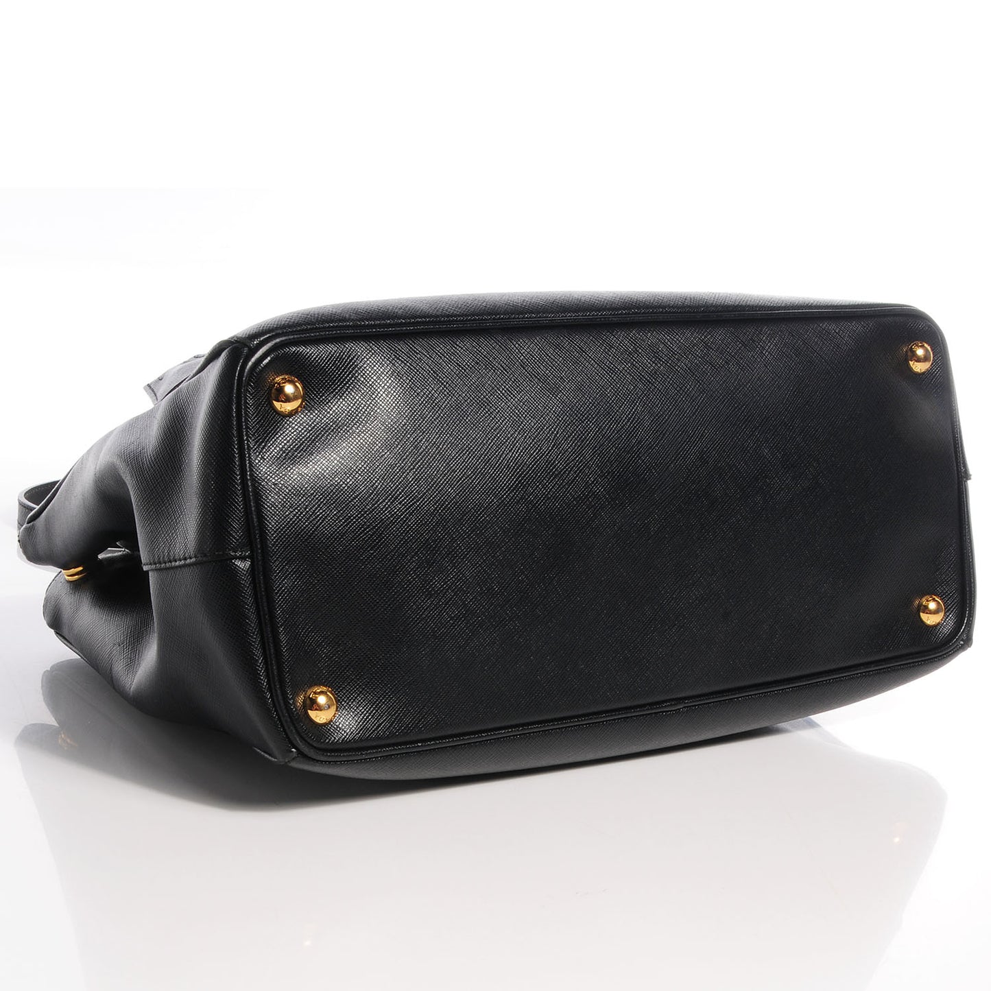 Saffiano Lux Double Zip Medium Tote Nero Black