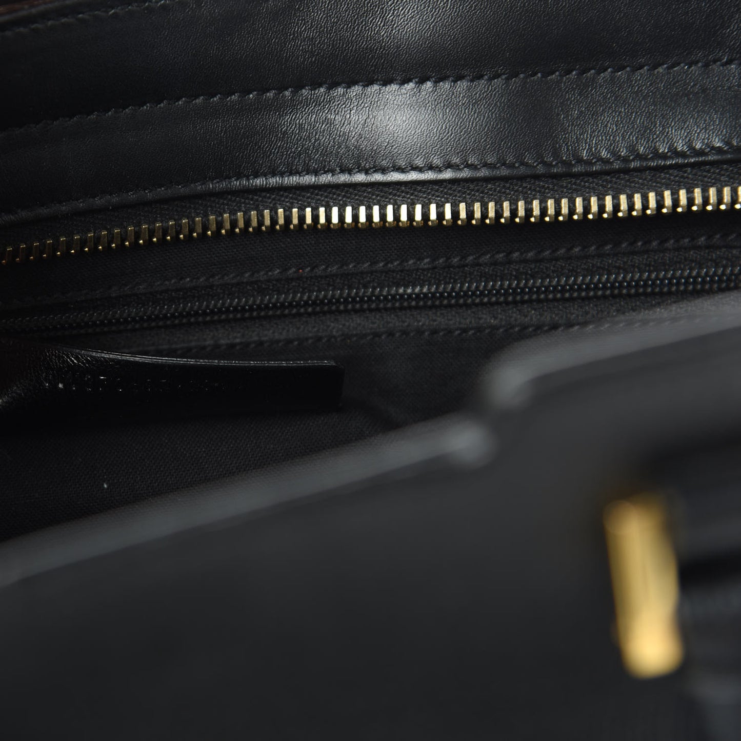 Textured Calfskin Small Classic Y Cabas Black