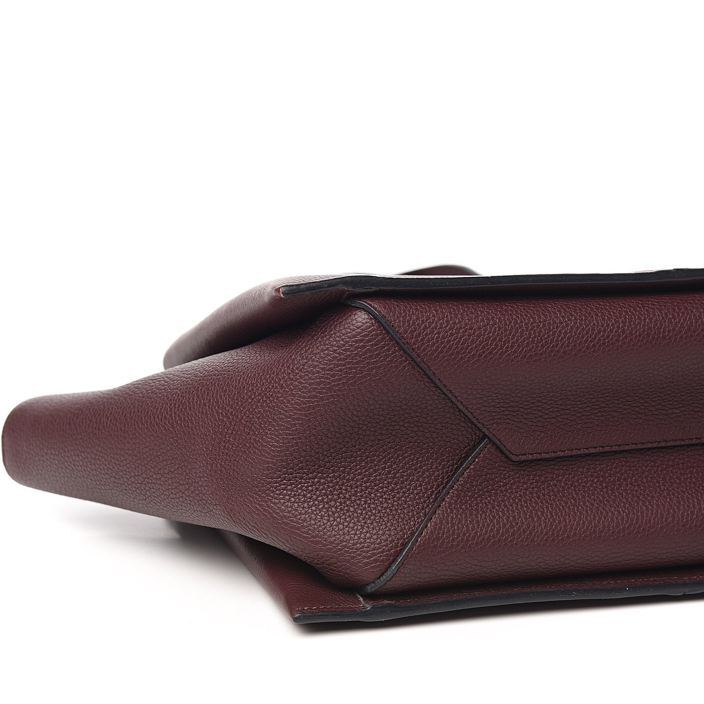 Baby Grained Calfskin Small Tri-Fold Bag Burgundy