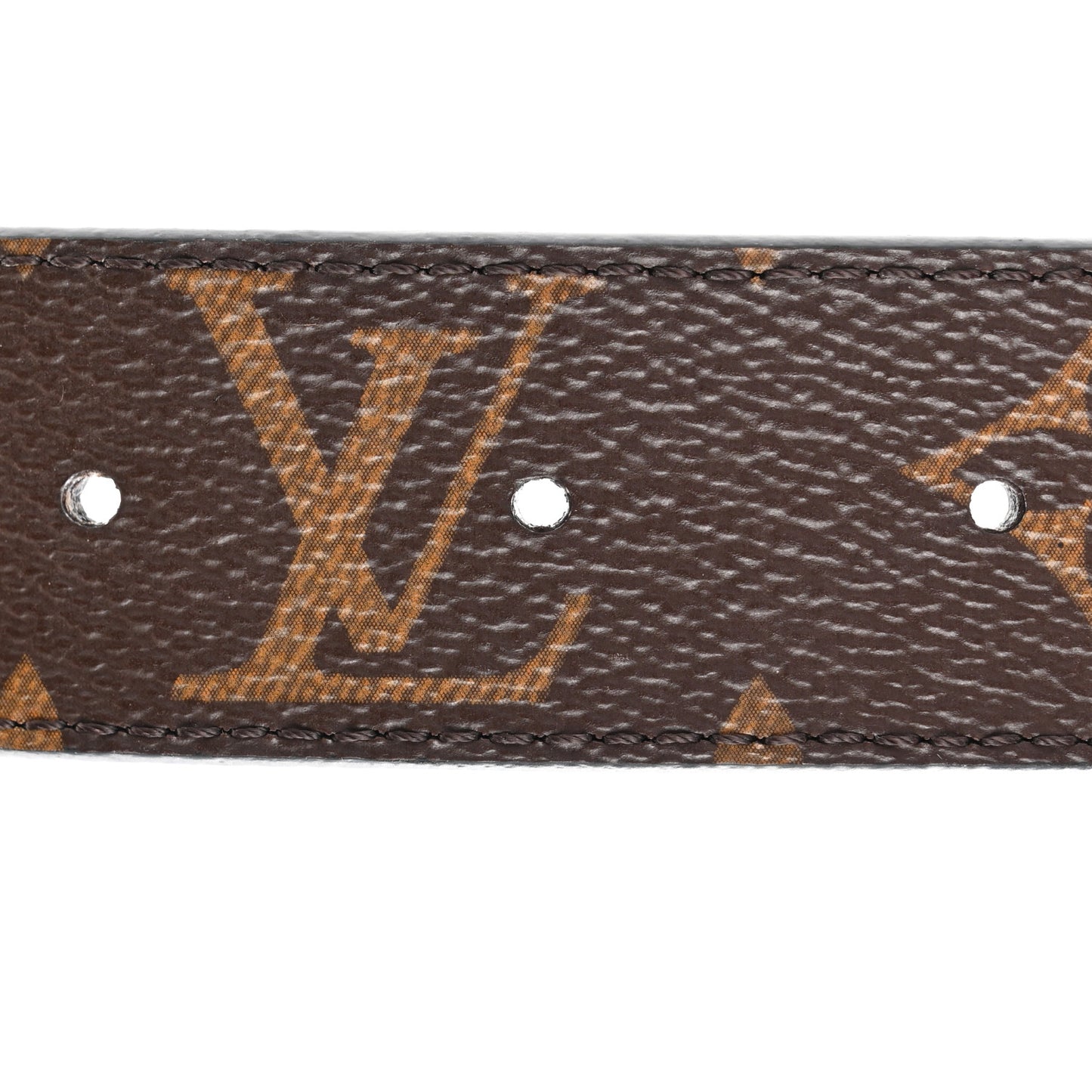Calfskin Monogram 30mm LV Initiales Reversible Belt 75 30 Black