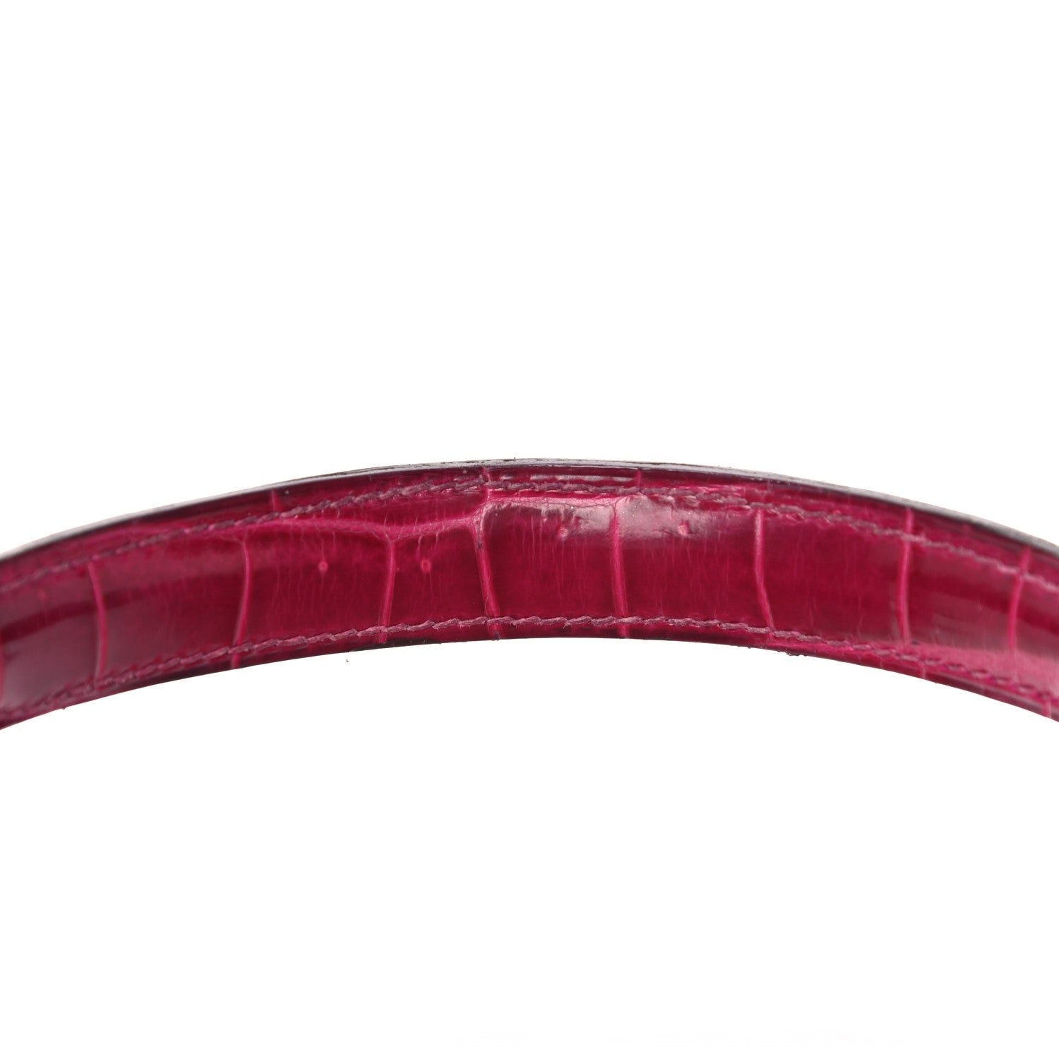 Hermes Shiny Niloticus Crocodile Kelly Sellier 32 Rose Scheherazade 14 of 27