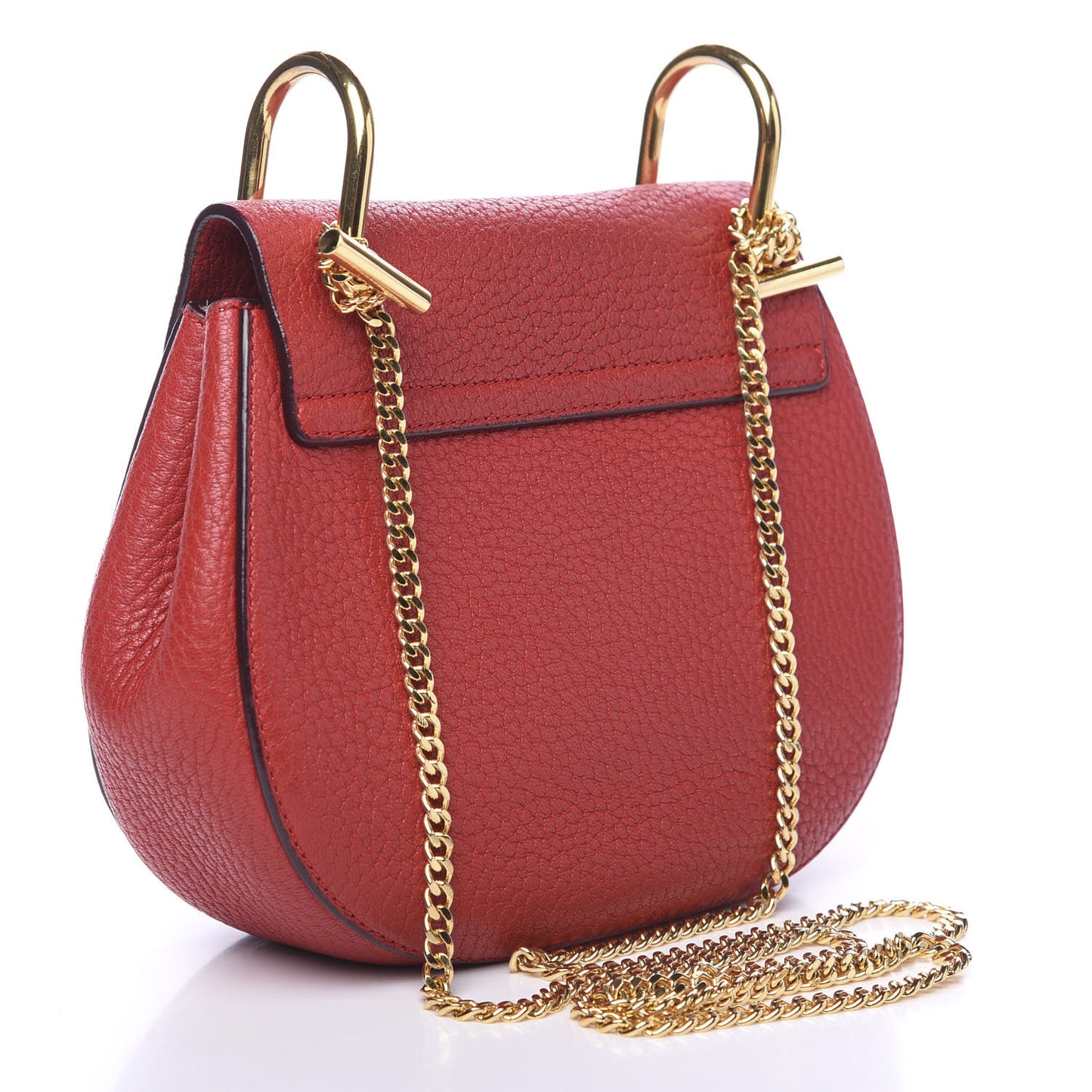 Grained Lambskin Mini Drew Shoulder Bag Intense Red
