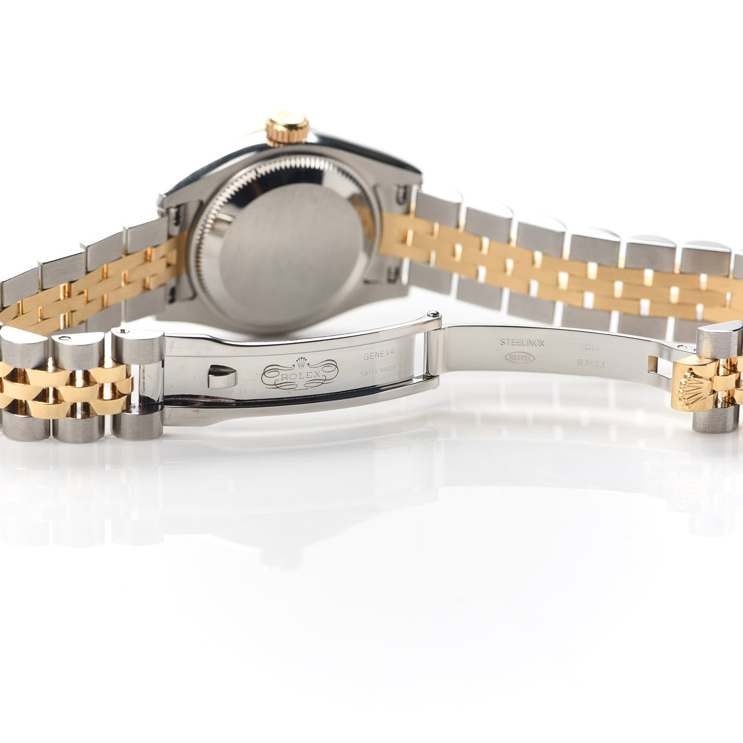 Rolex Stainless Steel 18K Yellow Gold Diamond 26mm Oyster Perpetual Datejust Watch Champagne Jubilee 179173 5 of 5