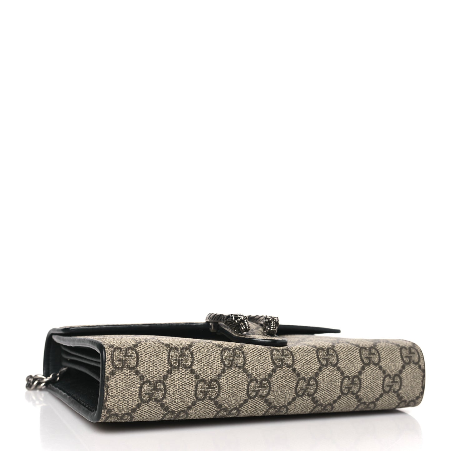 GG Supreme Monogram Mini Dionysus Chain Wallet Beige Black