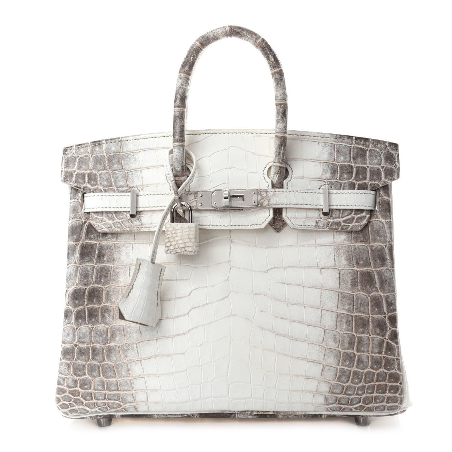 Hermes Matte Niloticus Crocodile Himalaya Birkin 25 Blanc 772025