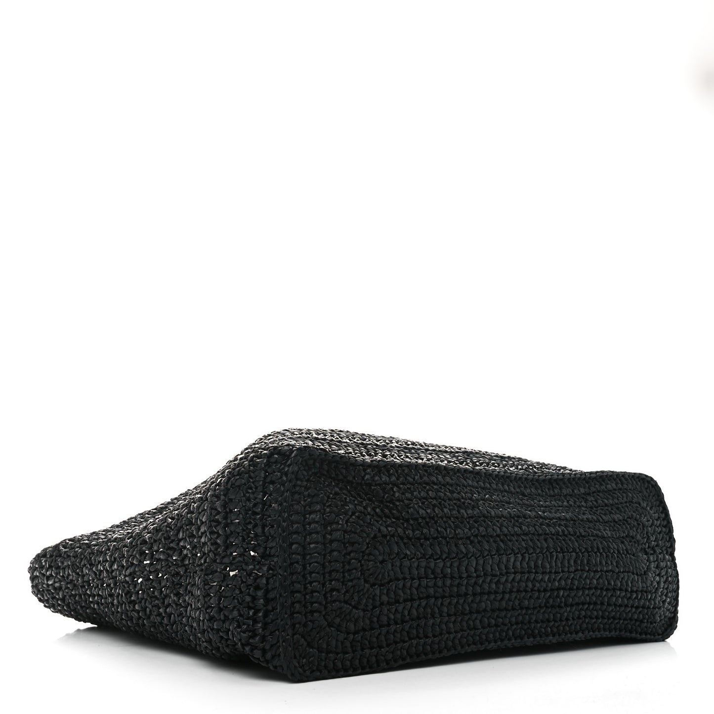 Raffia Rive Gauche Tote Black