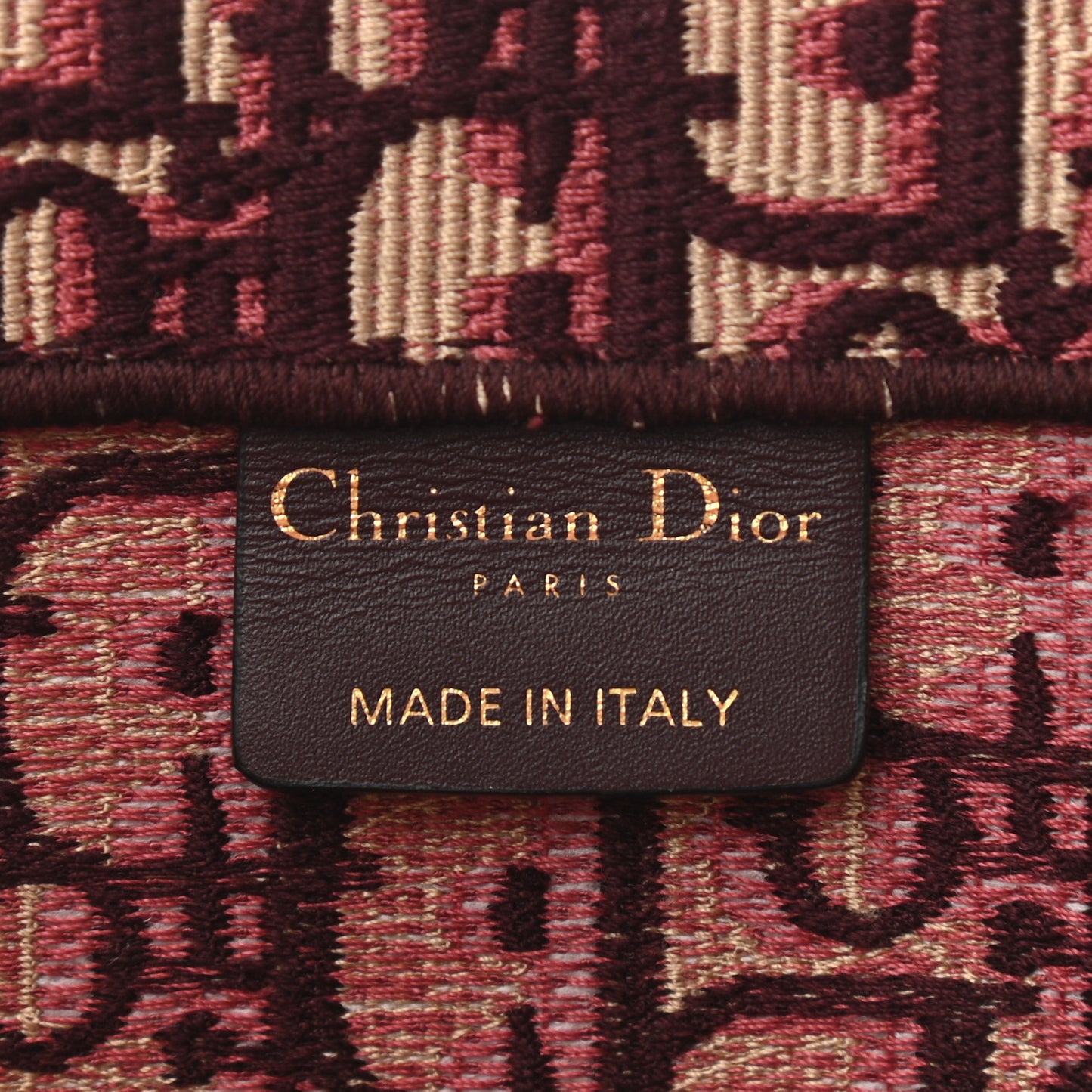 Oblique Large Book Tote Burgundy Multicolor