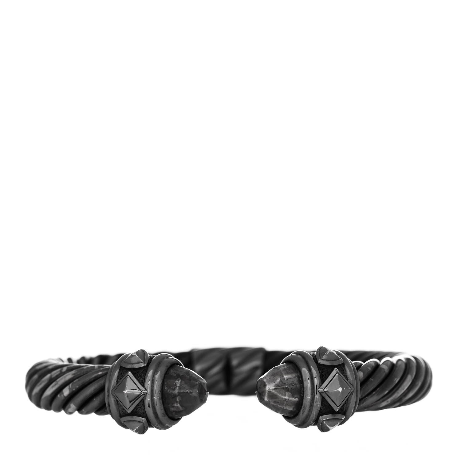 David Yurman Blackened Sterling Silver 9mm Renaissance Cable Bracelet 1 of 4